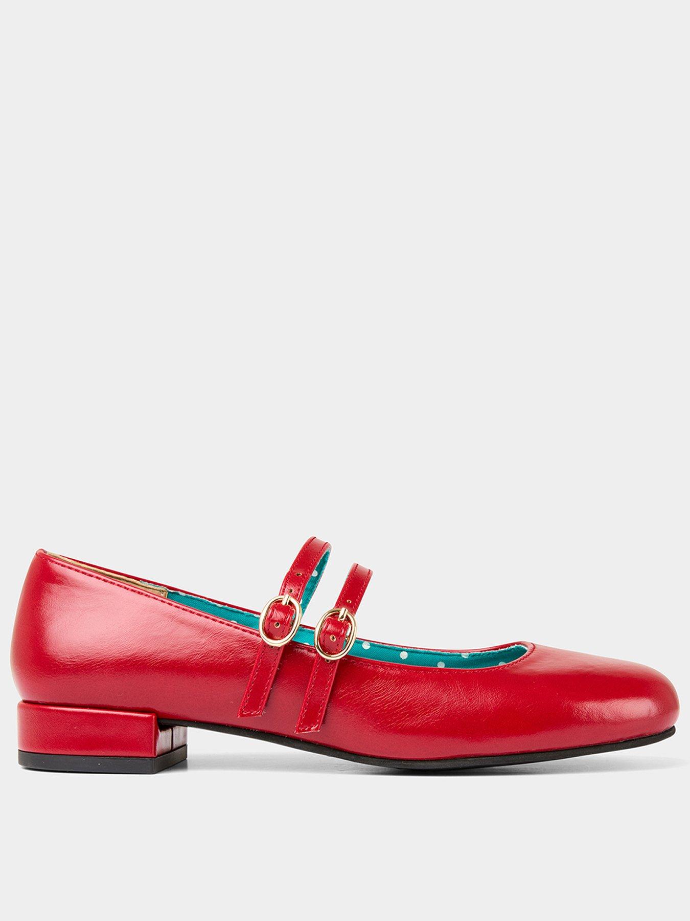Joe Browns French Ways Double Strap Mary Jane Shoes Red Very
