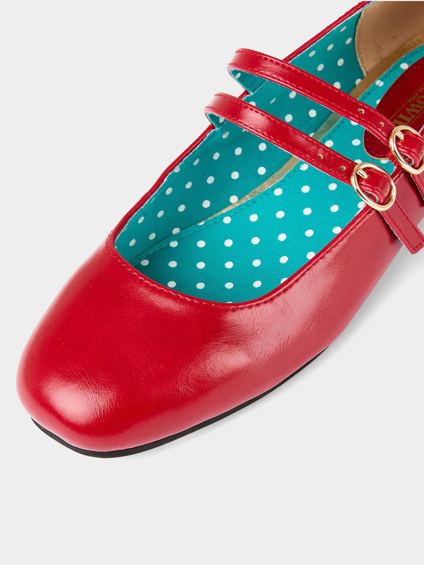 Joe Browns French Ways Double Strap Mary Jane Shoes Red Very