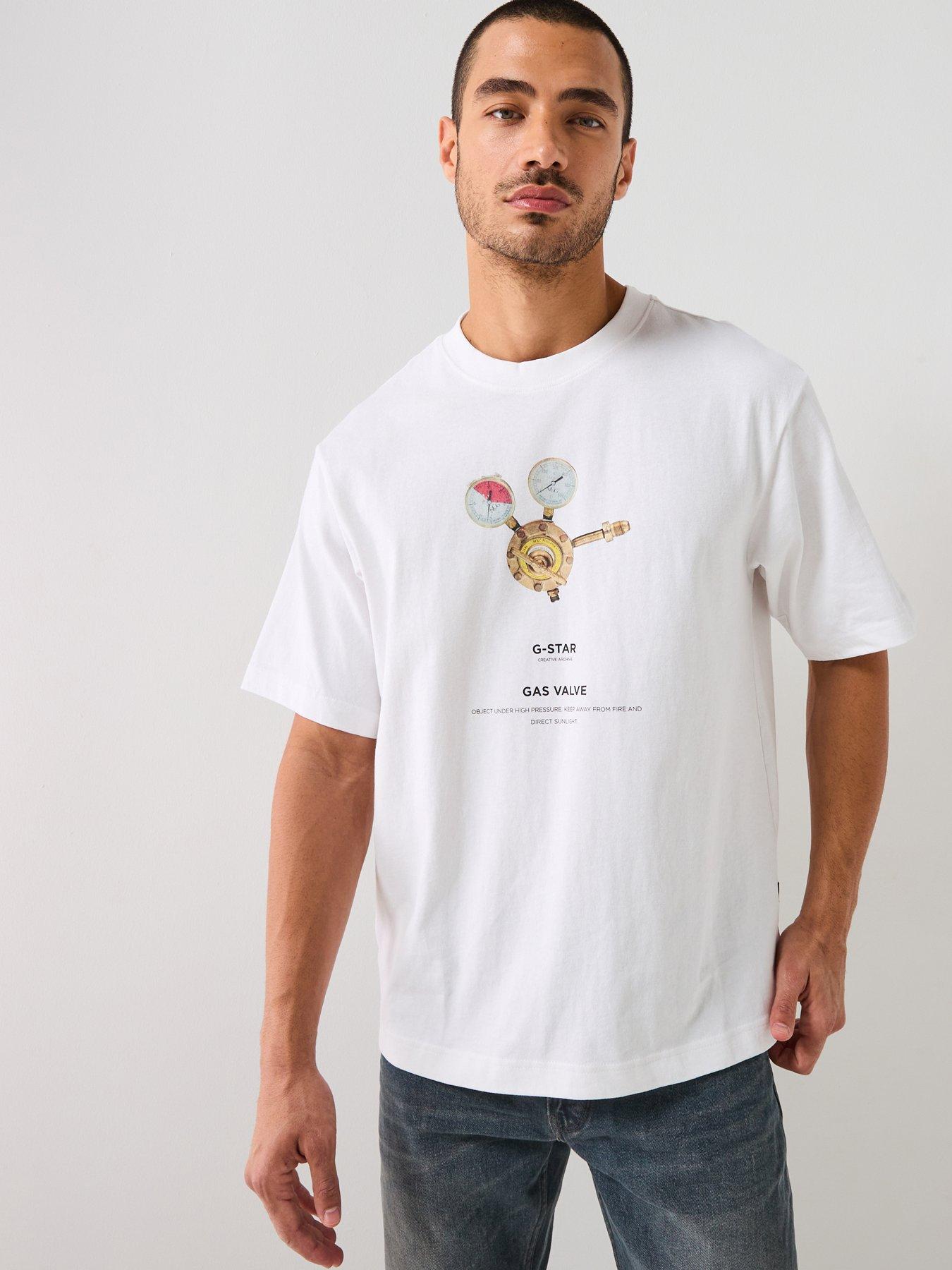 G-Star RAW Archive Gas Valve Print T-Shirt - White