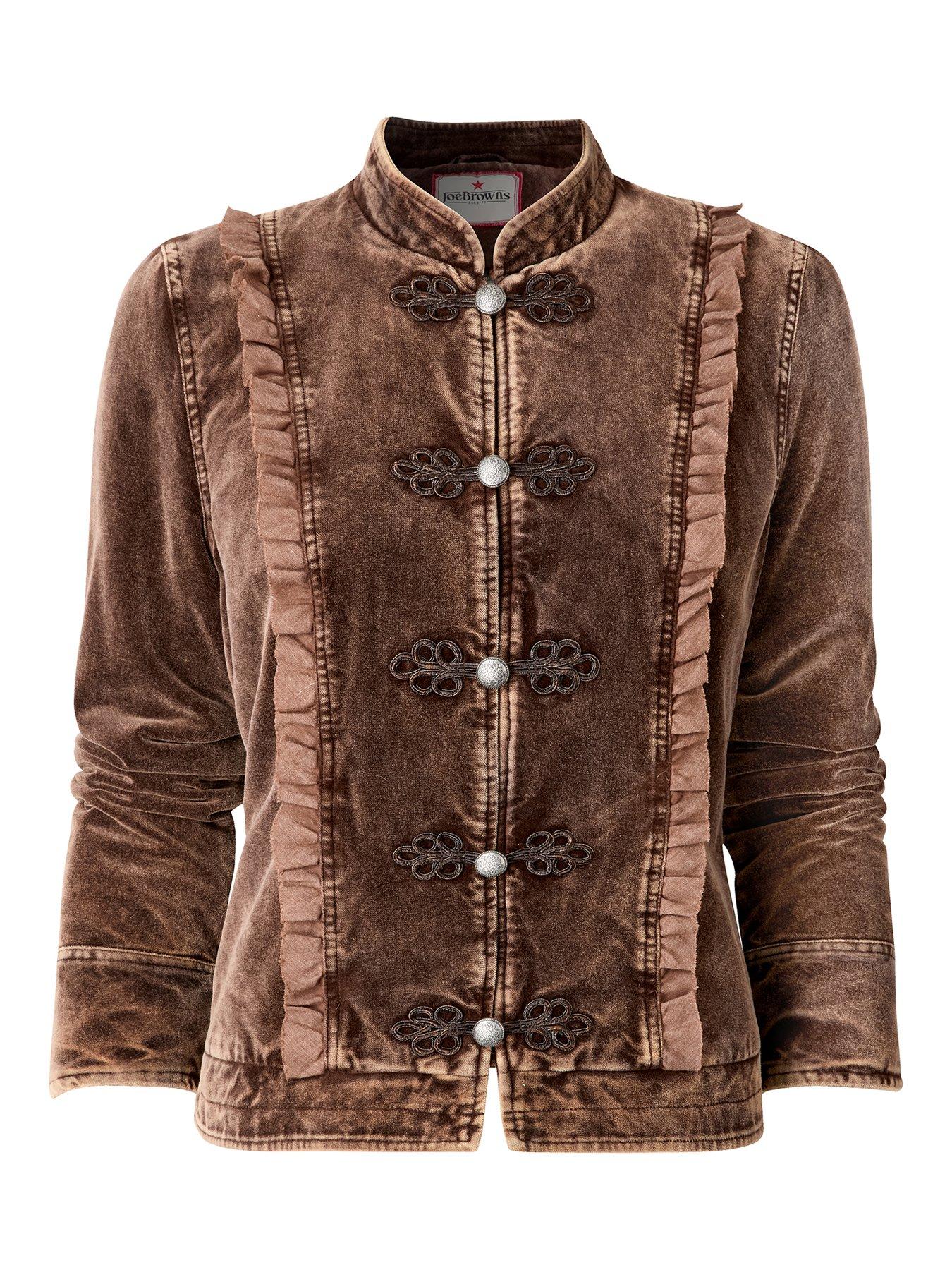 Joe Browns Victoriana Velvet Jacket - Mocha | Very