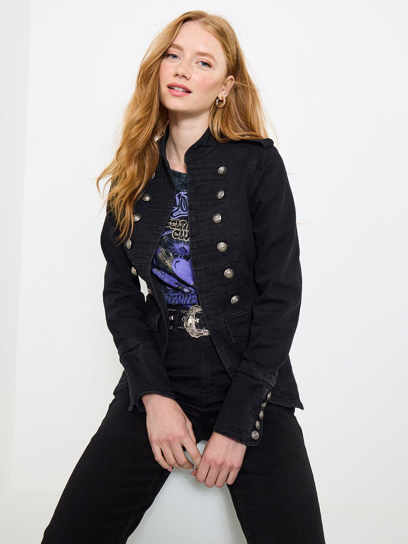 Joe Browns Ultimate Denim Military Jacket - Black