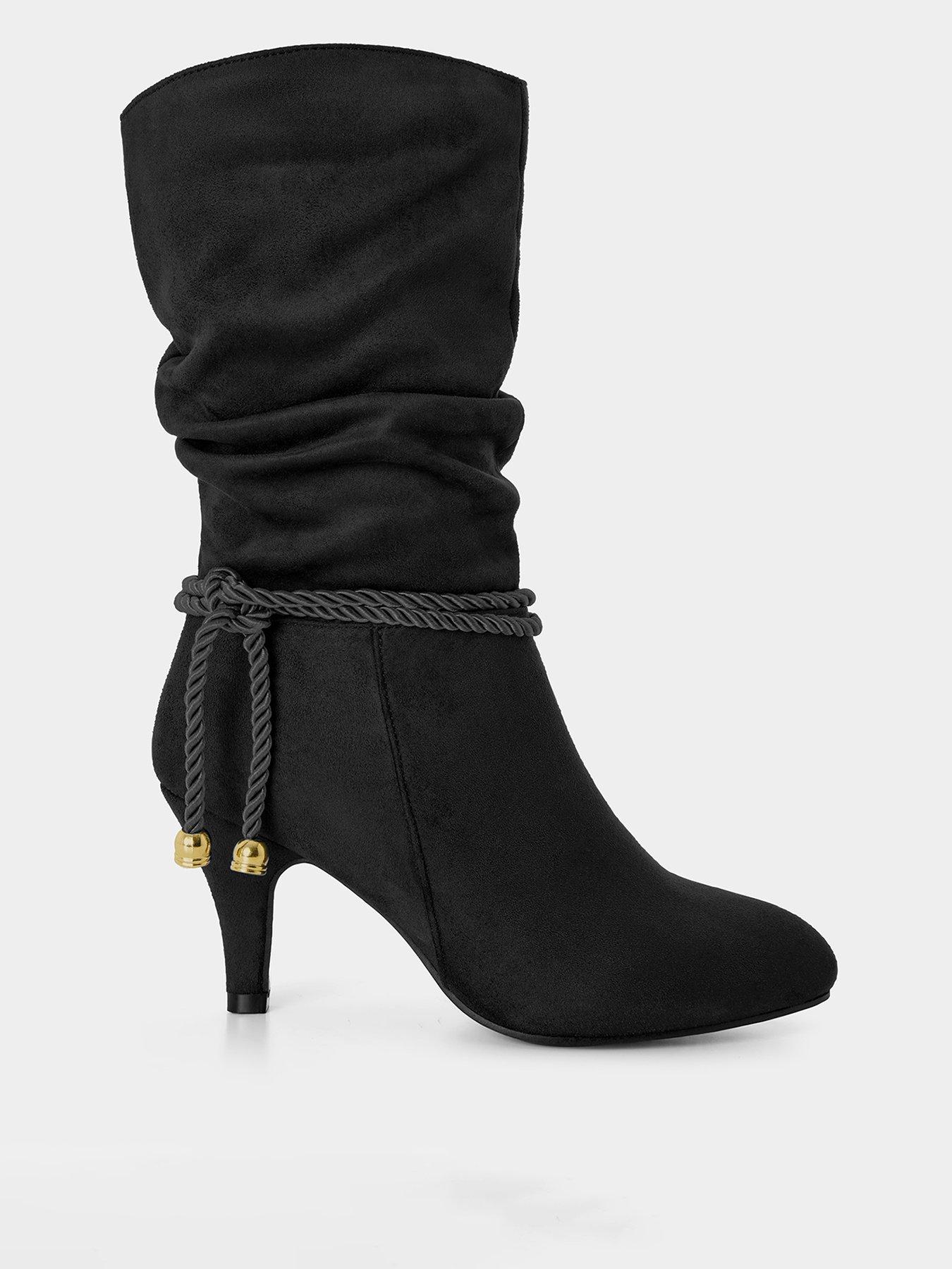 undefined Looking Good Slouchy Boots  - Black