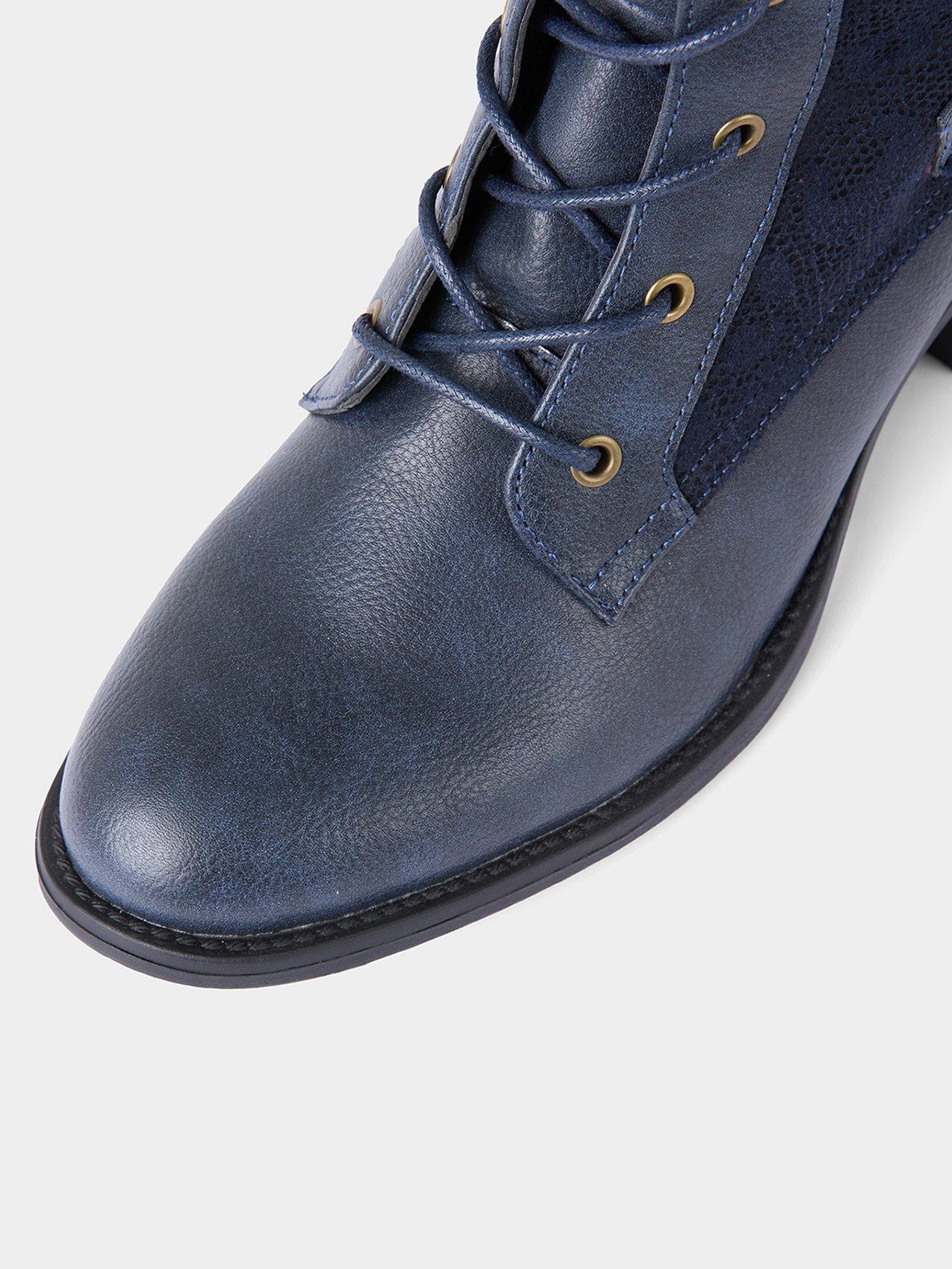 Joe Browns Fairweather Lace Up Riding Boots - Navy | Very