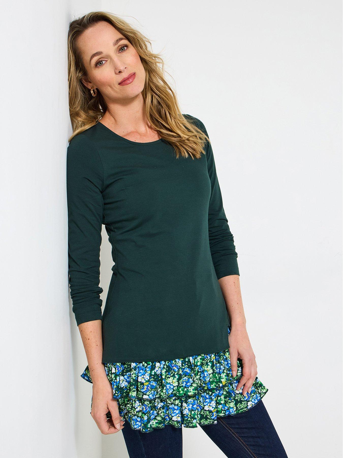 Joe Browns Autumn Cosy Tunic Top - Green