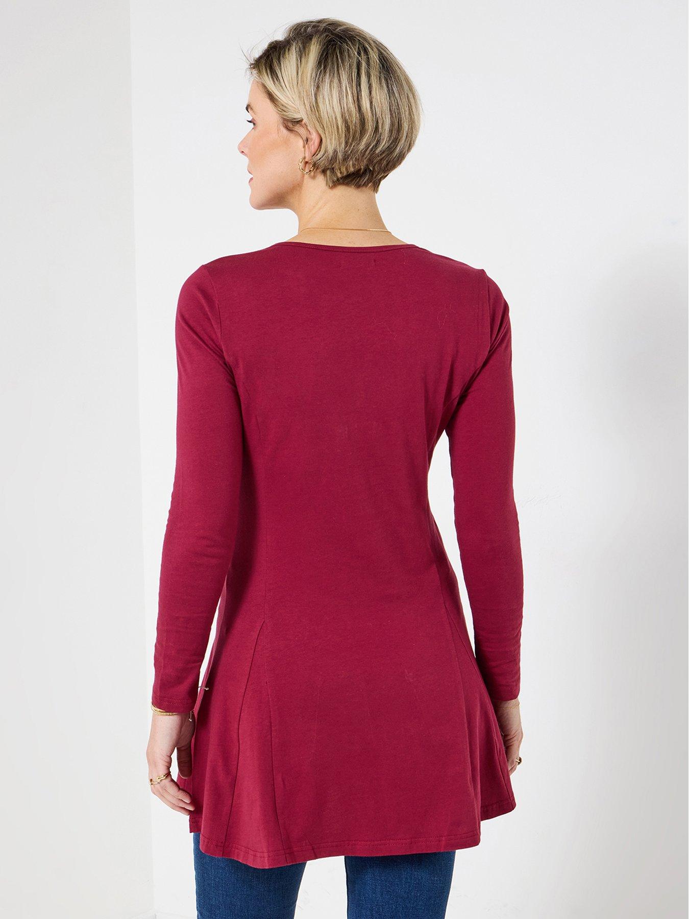 Image 3 of 5 of Joe Browns Autumn Florals Jersey Tunic Top - Berry