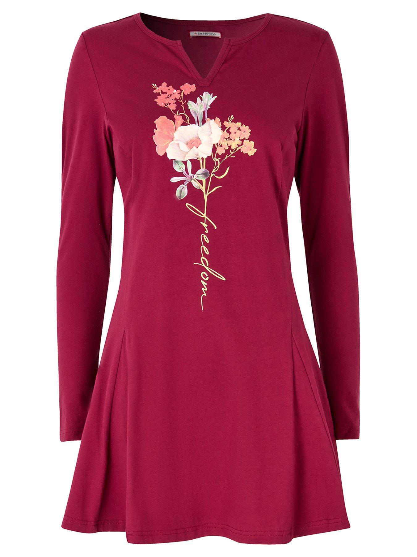 Image 5 of 5 of Joe Browns Autumn Florals Jersey Tunic Top - Berry