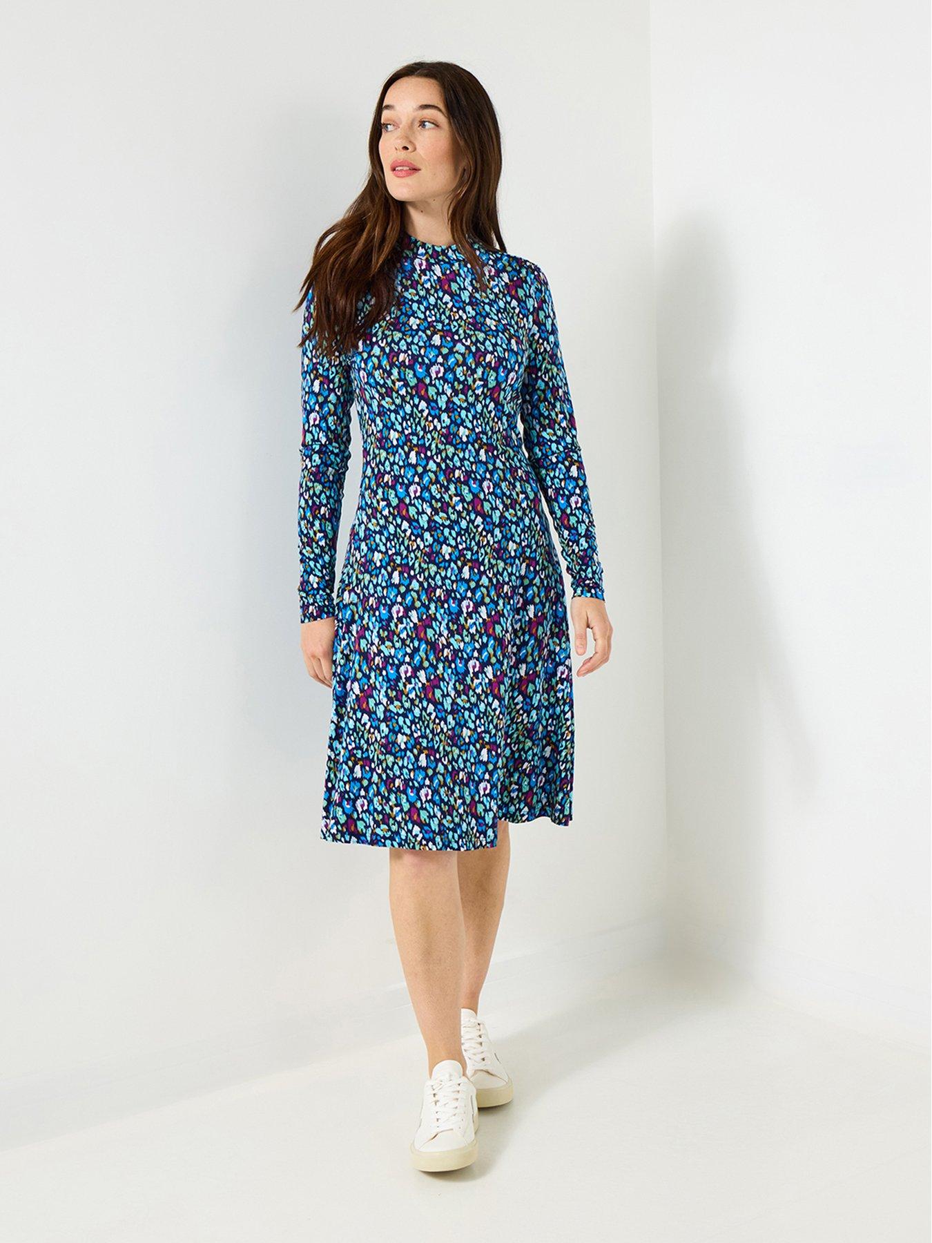 Joe Browns Intelligent Animal Print Jersey Dress - Blue