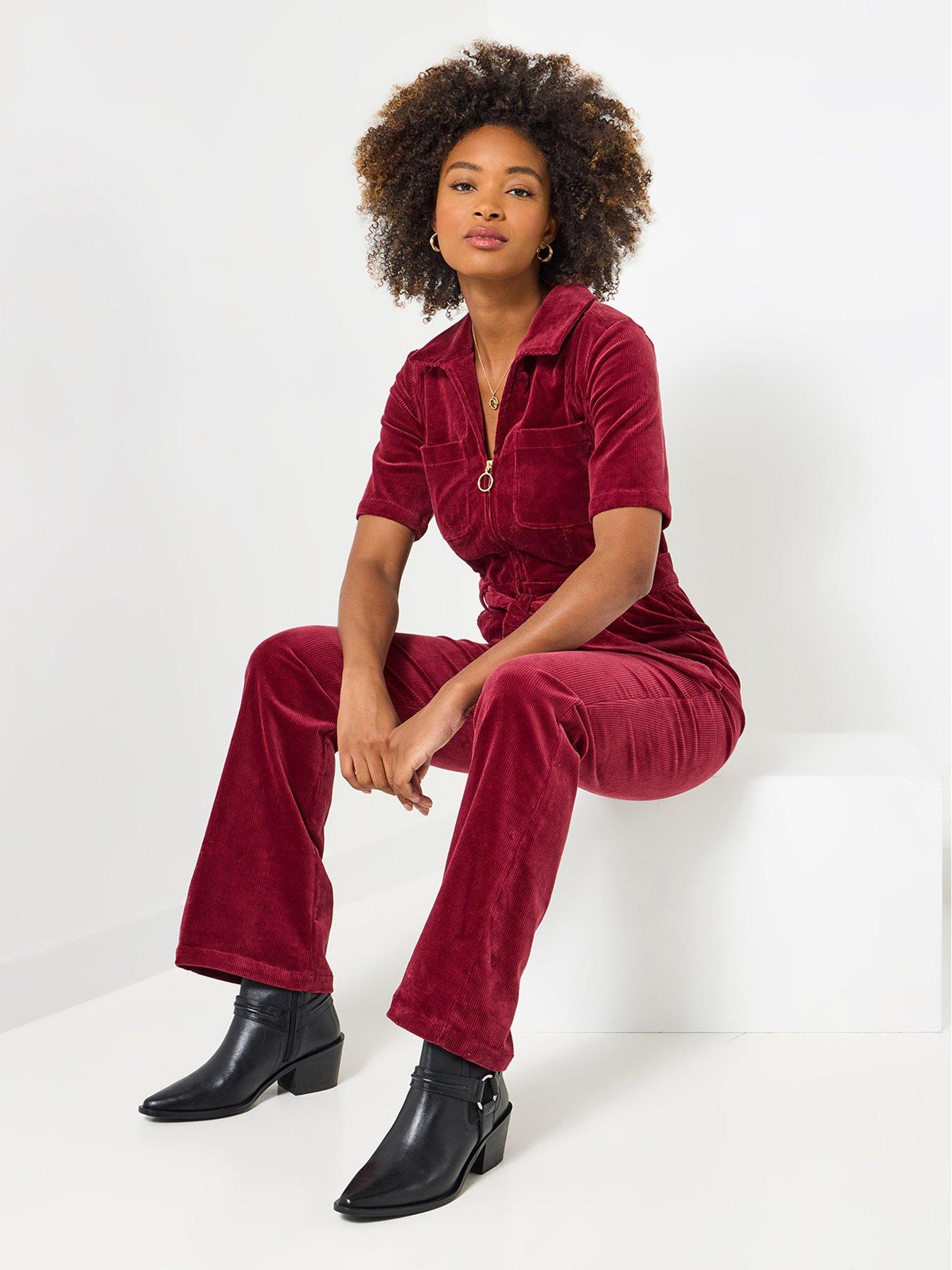 Image 3 of 6 of Joe Browns Pixie Cord Jumpsuit - Berry