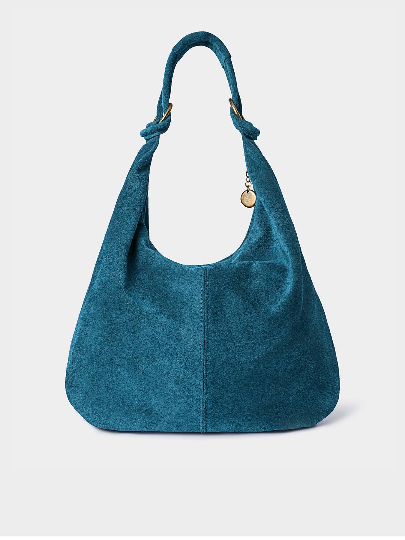 undefined Lucia Boho Suede Bag - Teal