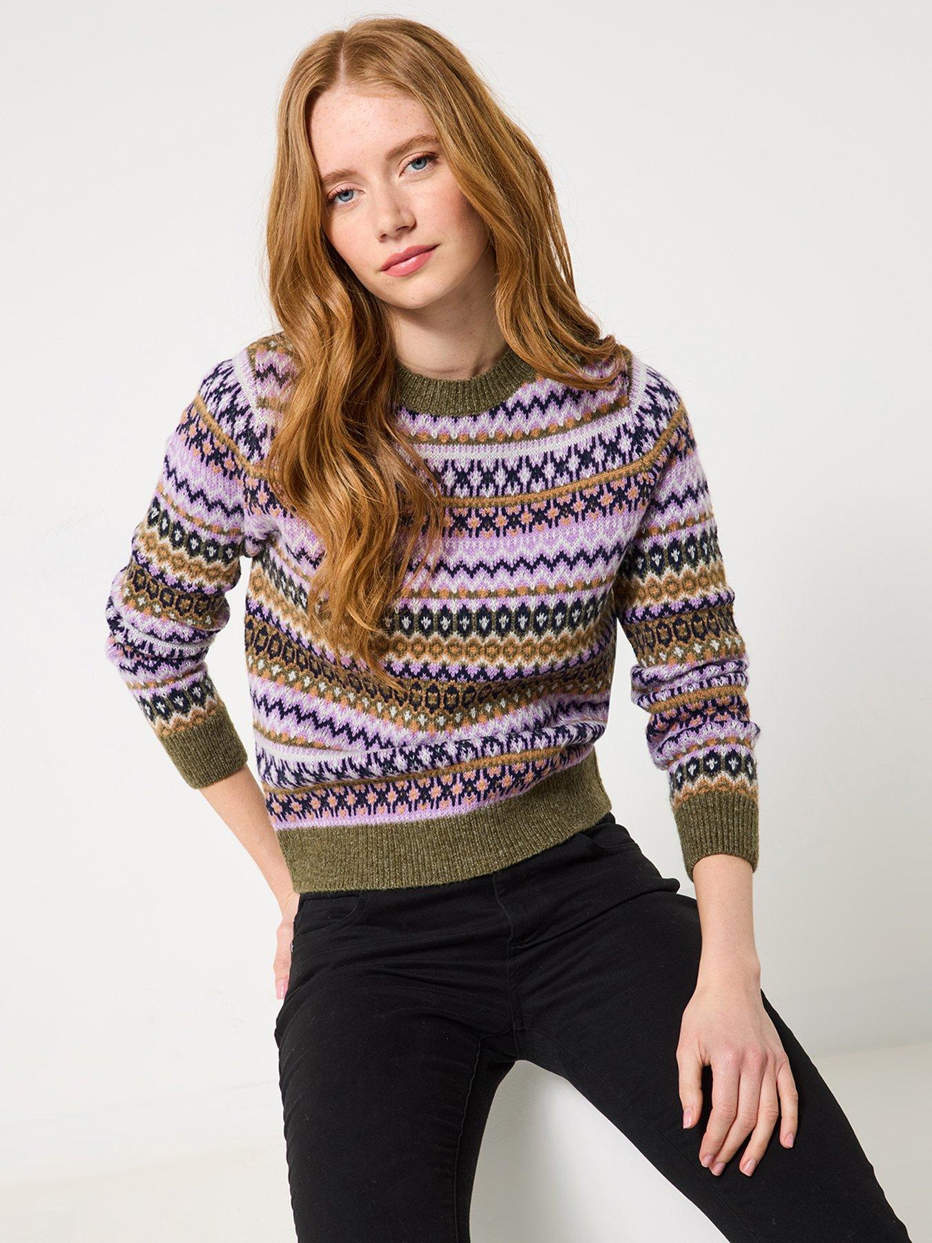 Joe Browns Heritage Fairisle Knit Jumper - Purple