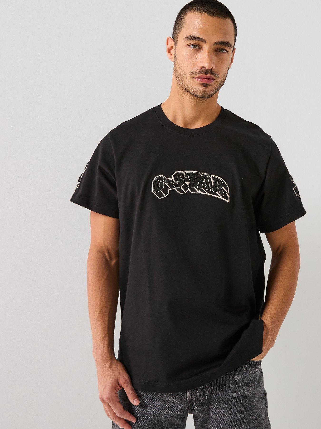 G-Star RAW Embroidered Logo T-Shirt - Black