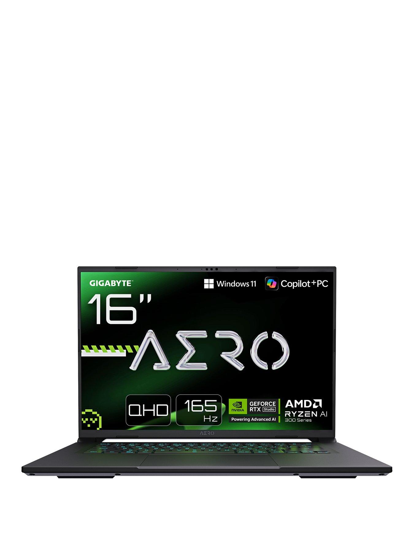 GIGABYTE AERO X16 2WH Copilot+ PC Gaming Laptop - 16in 165Hz QHD, GeForce RTX 5070, AMD Ryzen AI 9 HX370 - White