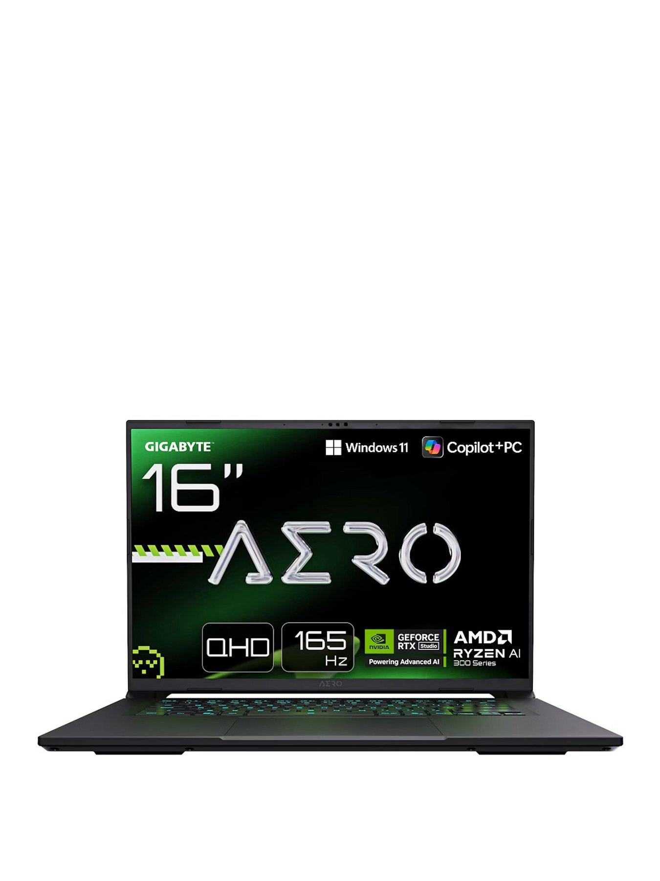 GIGABYTE AERO X16 1VH Copilot+ PC Gaming Laptop - 16in 165Hz QHD, GeForce RTX 5060, AMD Ryzen AI 7 350 - Grey