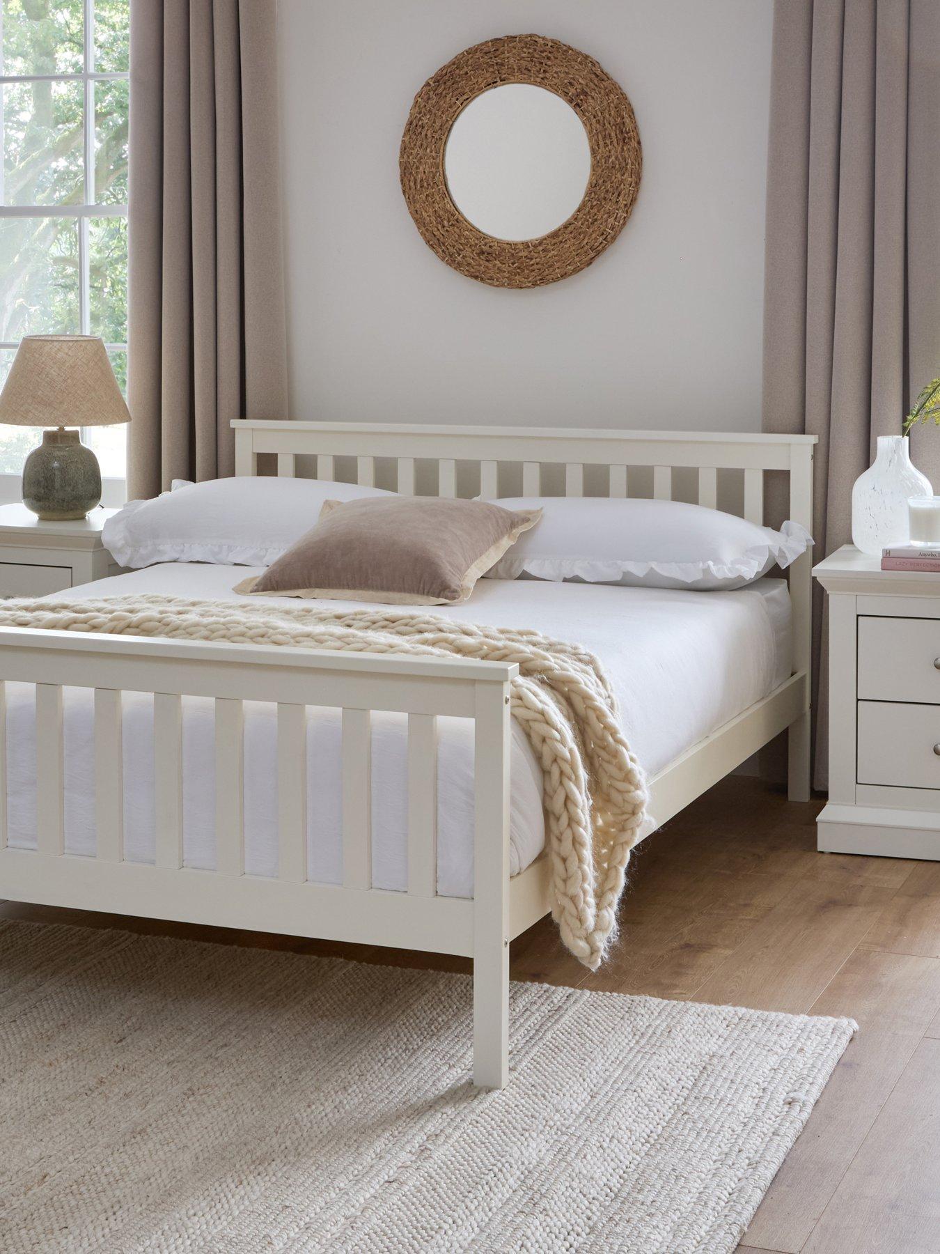 Very Home Dawson Wooden Bed with Mattress options (Buy  &  SAVE!) - White