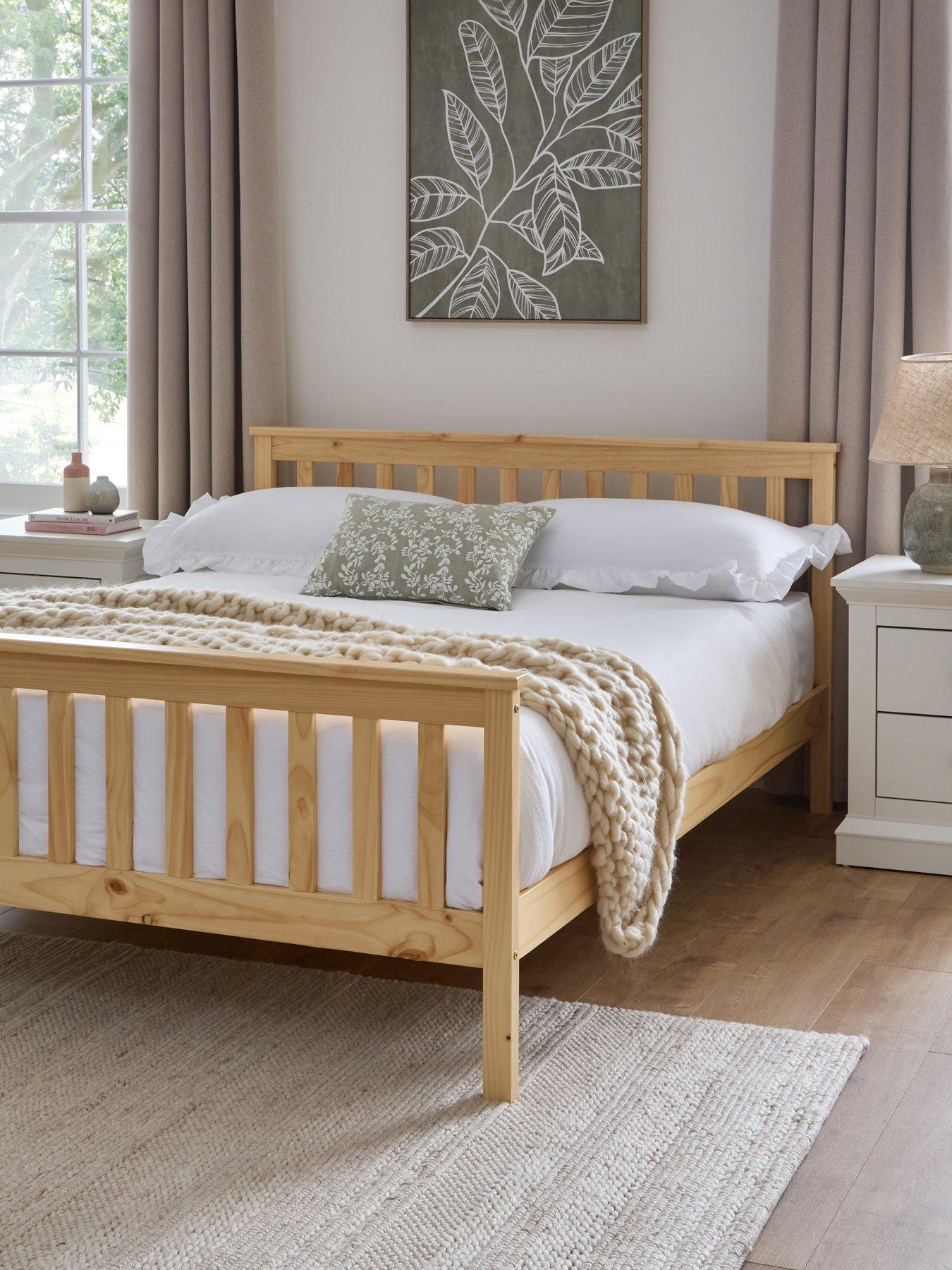 Very Home Dawson Wooden Bed Frame with Mattress Options (Buy  &  SAVE!) - Natural - FSC® Certified