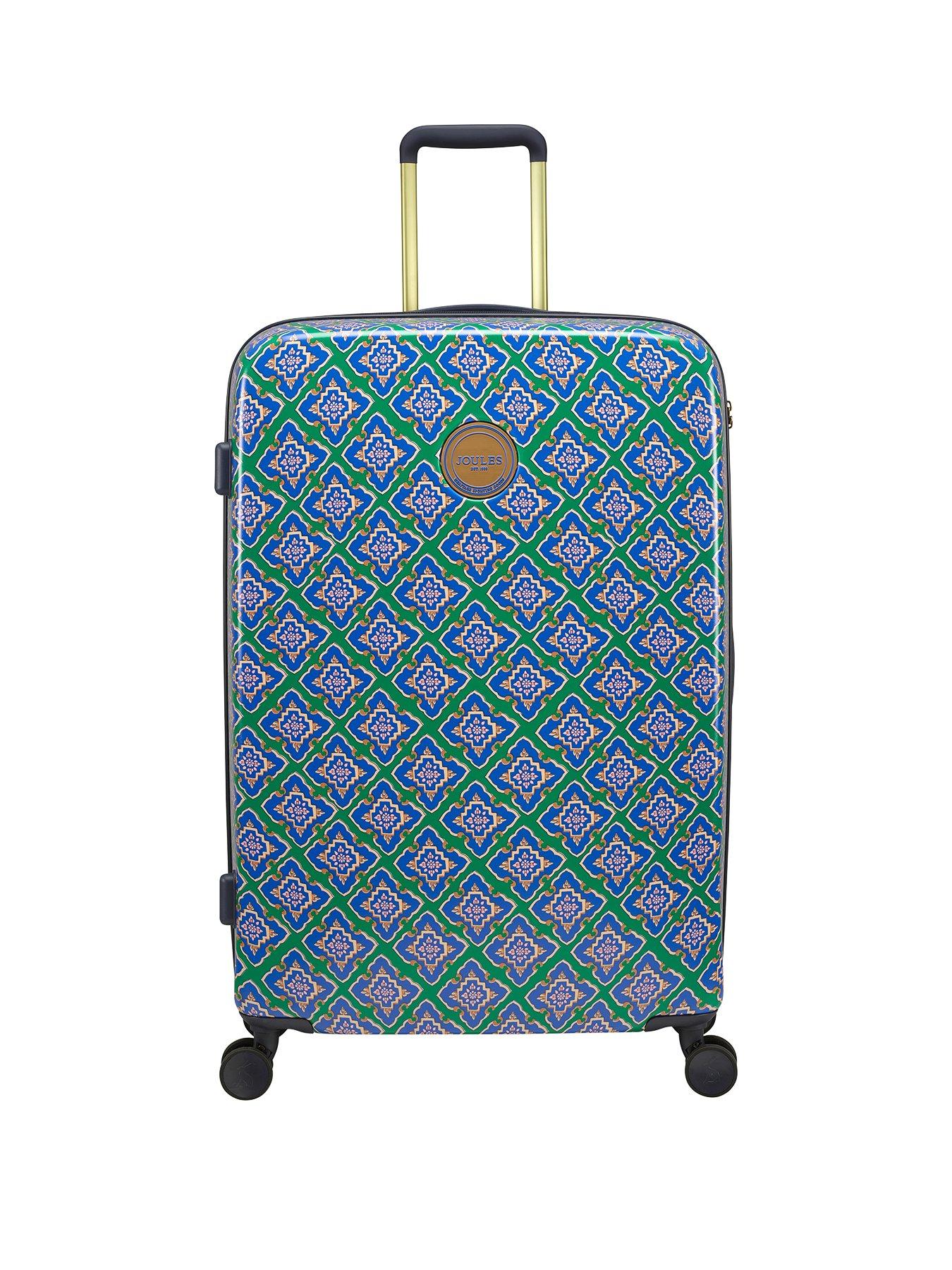 Joules Tiled Diamond Large Suitcase