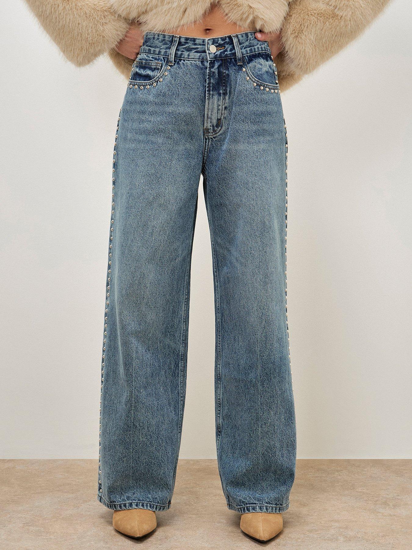 undefined Stud Wide Flare - Blue