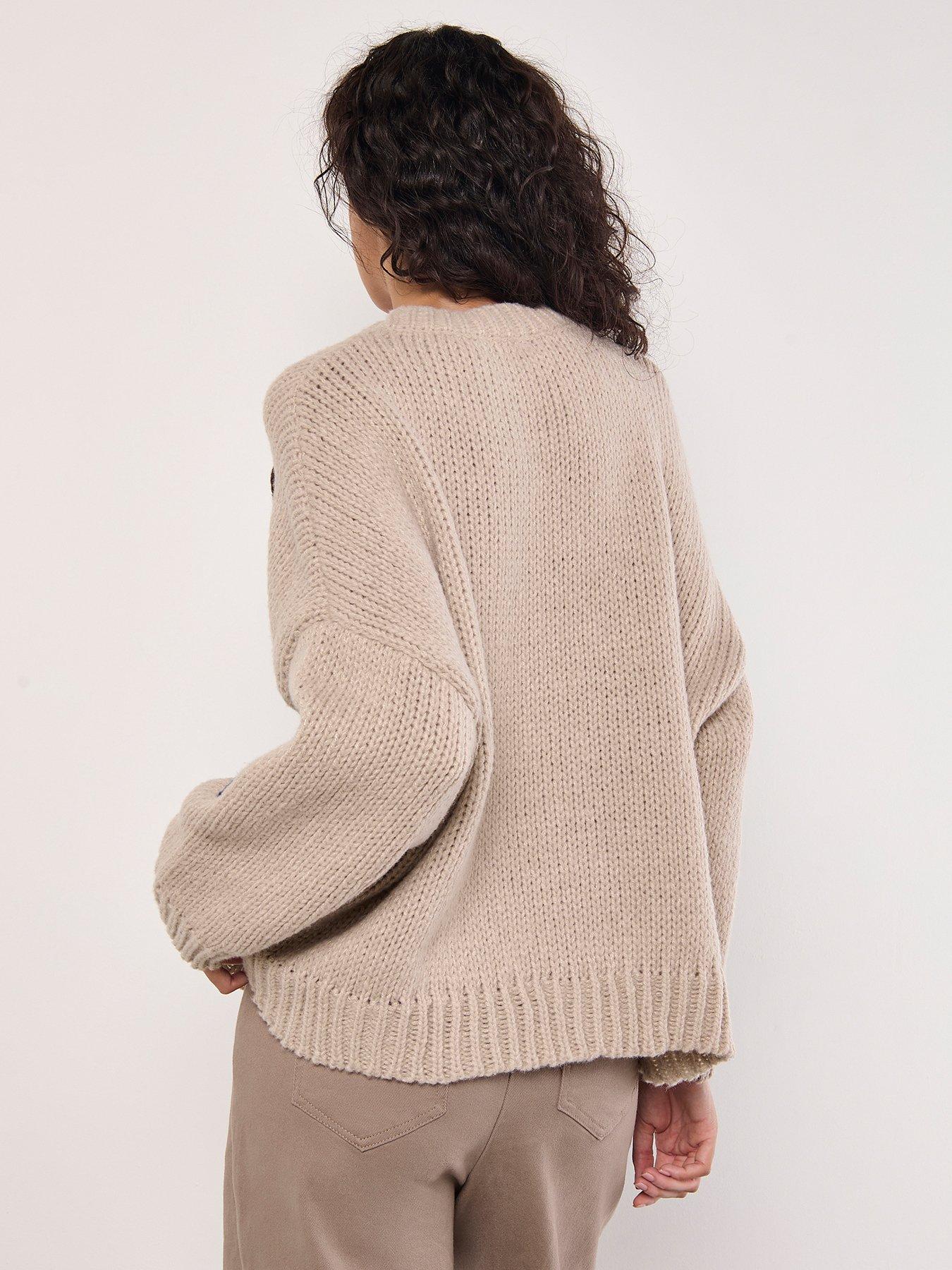 Image 2 of 4 of Apricot Embroidered Daisies Jumper