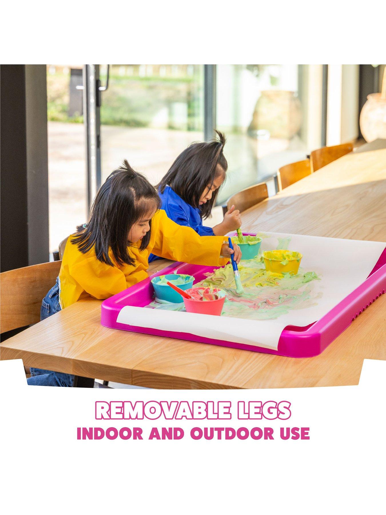 Image 4 of 7 of Toyrific Play Tray Messy Table for Indoor and Outdoor Play - Pink