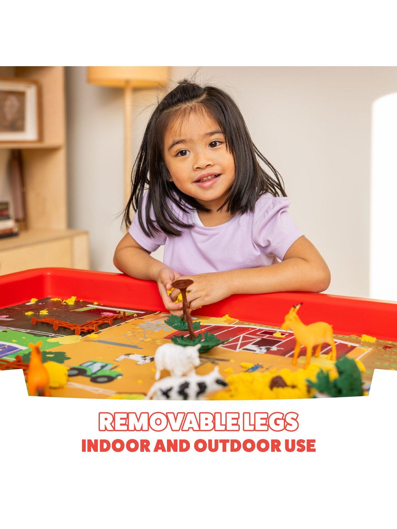 Image 6 of 7 of Toyrific Play Tray Messy Table with Play Mat Set Farm and Safari