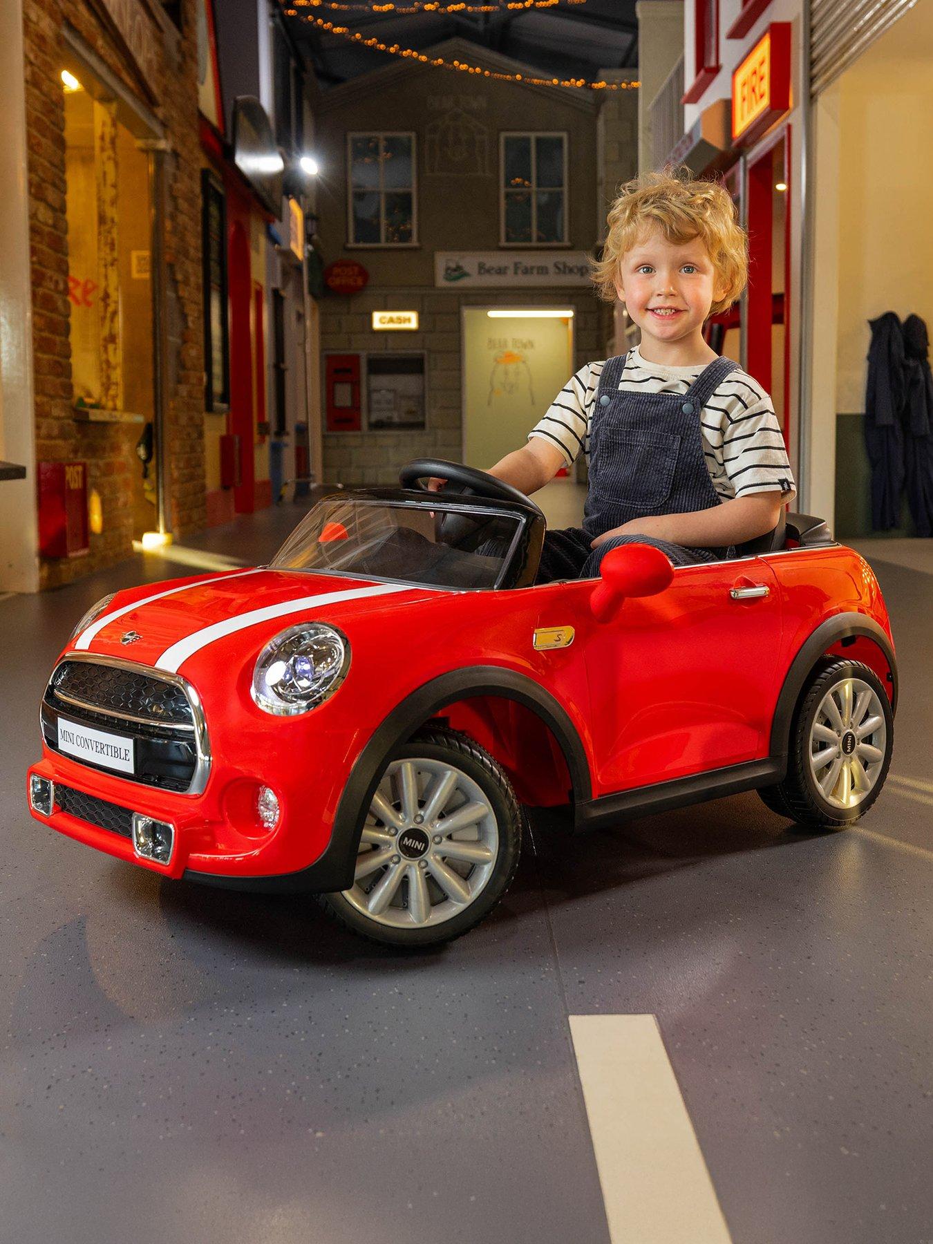 Mini Cooper Convertible Ride-On Car - Red