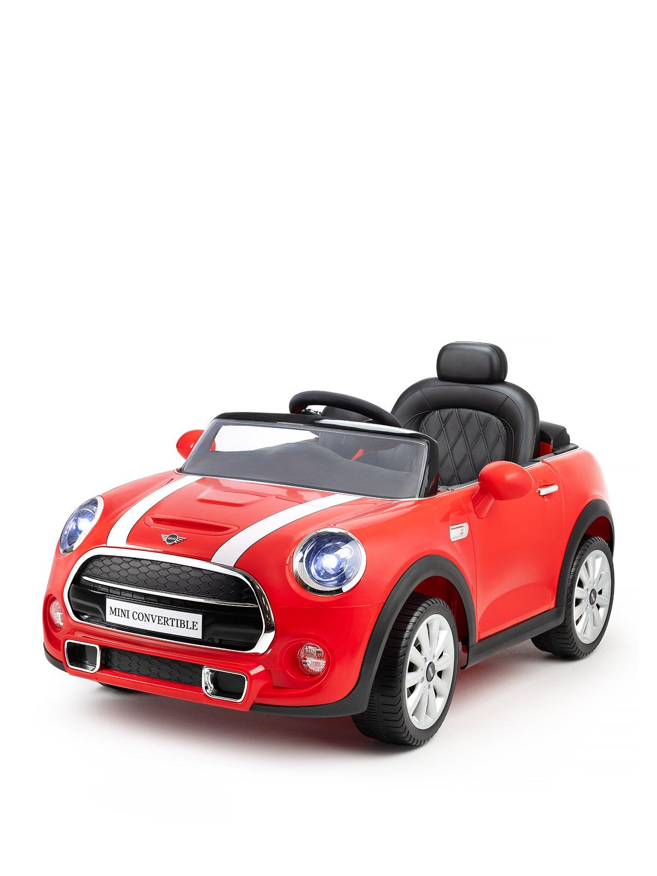 Mini Cooper Convertible Ride-On Car - Red