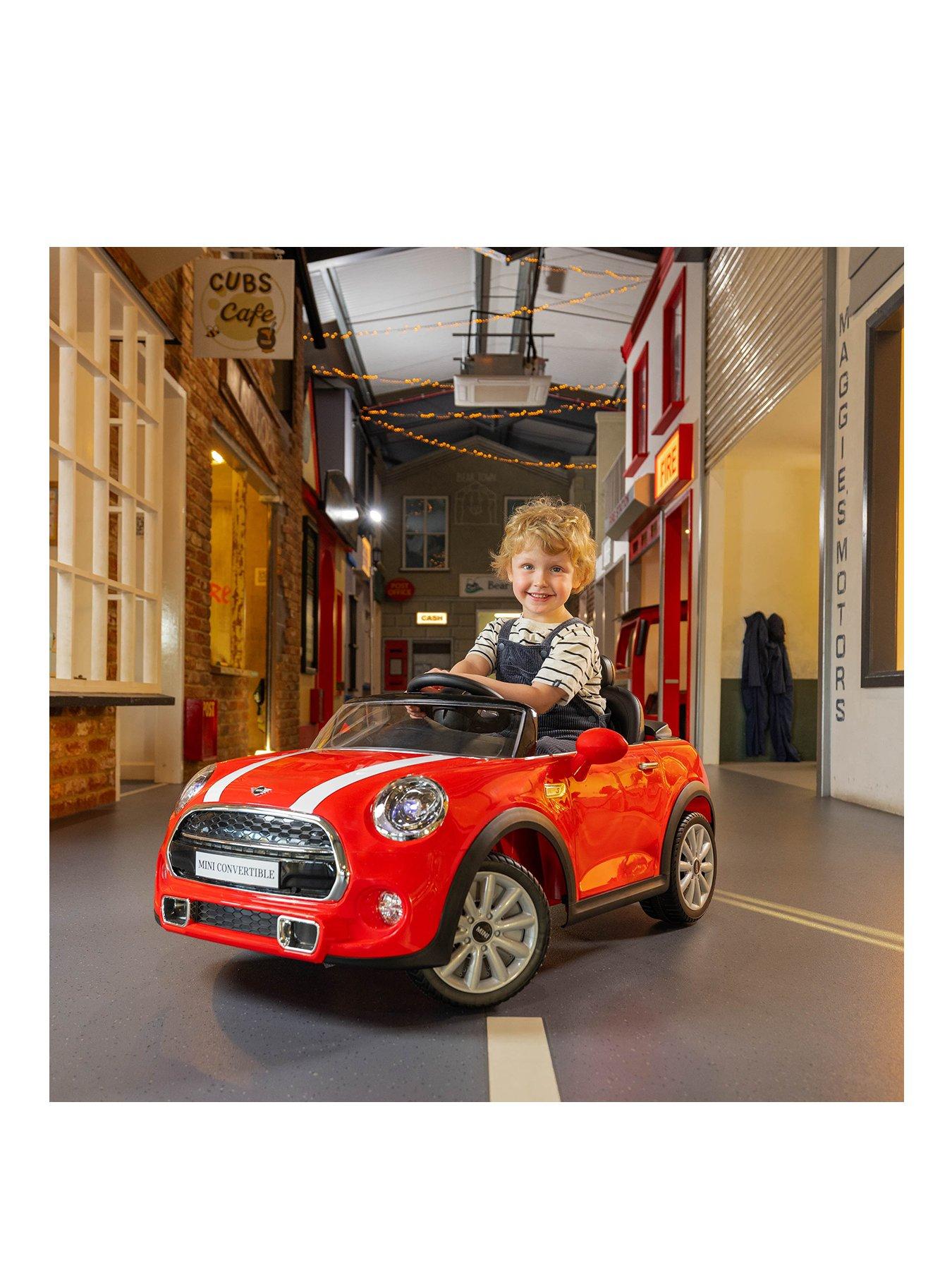 Mini Cooper Convertible Ride-On Car - Red