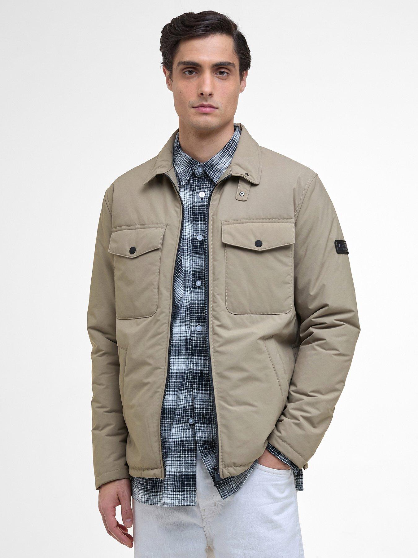 undefined Quilted Zip Through Jacket - Beige