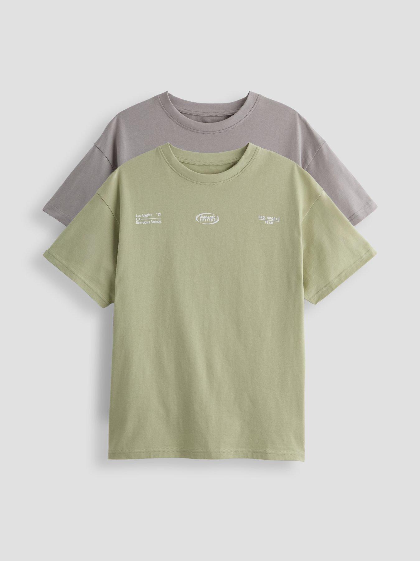 Image 1 of 5 of The Very Collection Boys 2 Multi Slogan Drop Shoulder Tshirt