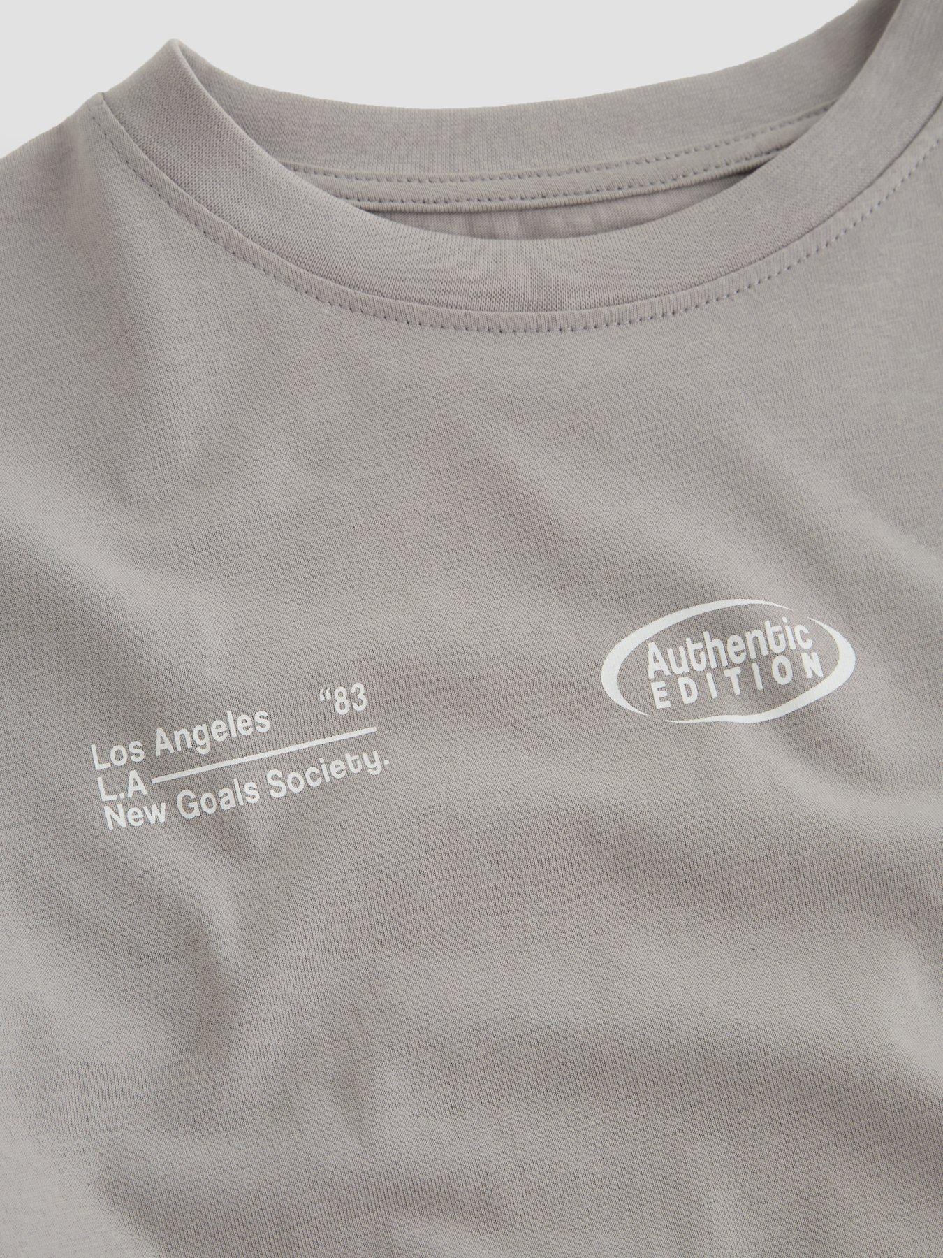 Image 4 of 5 of The Very Collection Boys 2 Multi Slogan Drop Shoulder Tshirt
