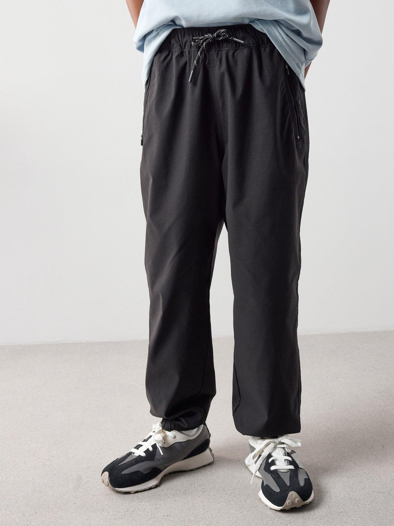 The Very Collection Boys Technical Zip Detail Trousers - Black