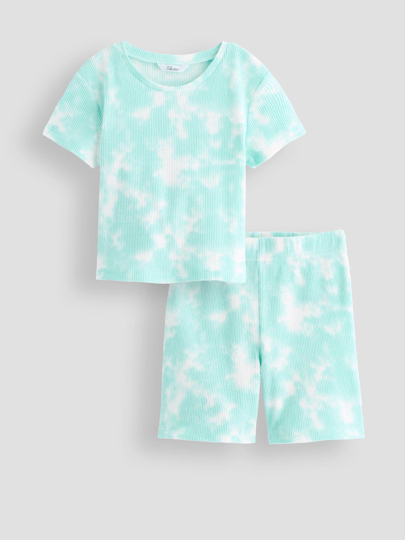 Image 6 of 6 of The Very Collection Boys 3 Pack Tie Dye Textured Pyjama Shortie Set - Multi