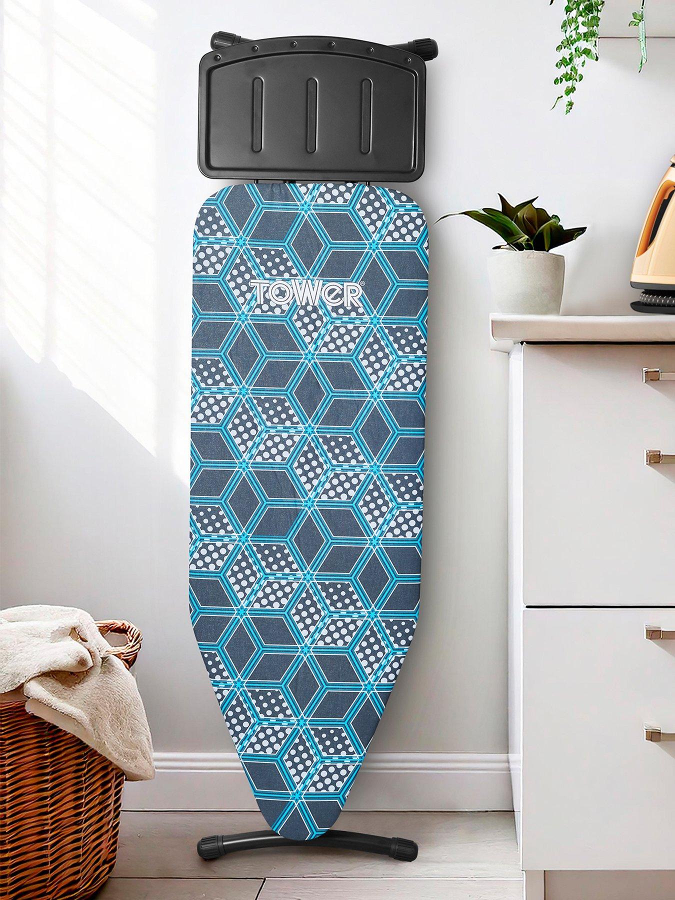 Tower Geo Pro Oversized Adjustable Ironing Board, Black