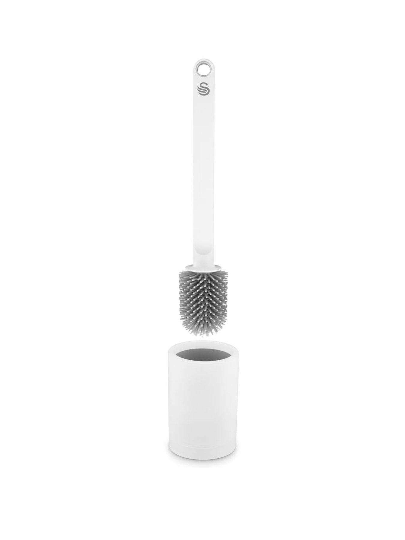 undefined Elevate Flexible Silicone Toilet Brush and Holder White