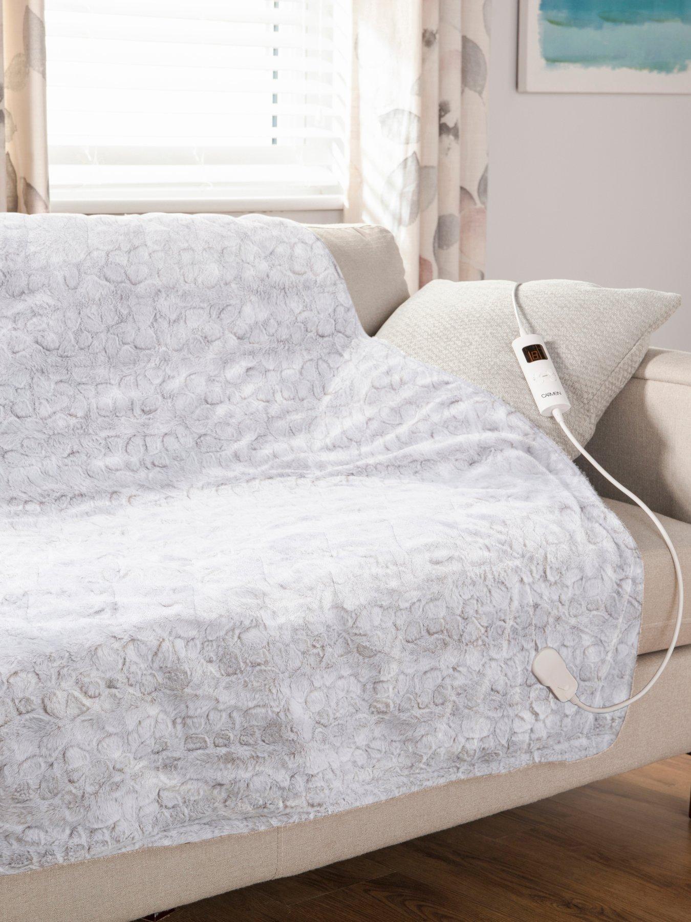 Carmen Fleece Electric Heated Throw & Over Blanket, Winter Hare