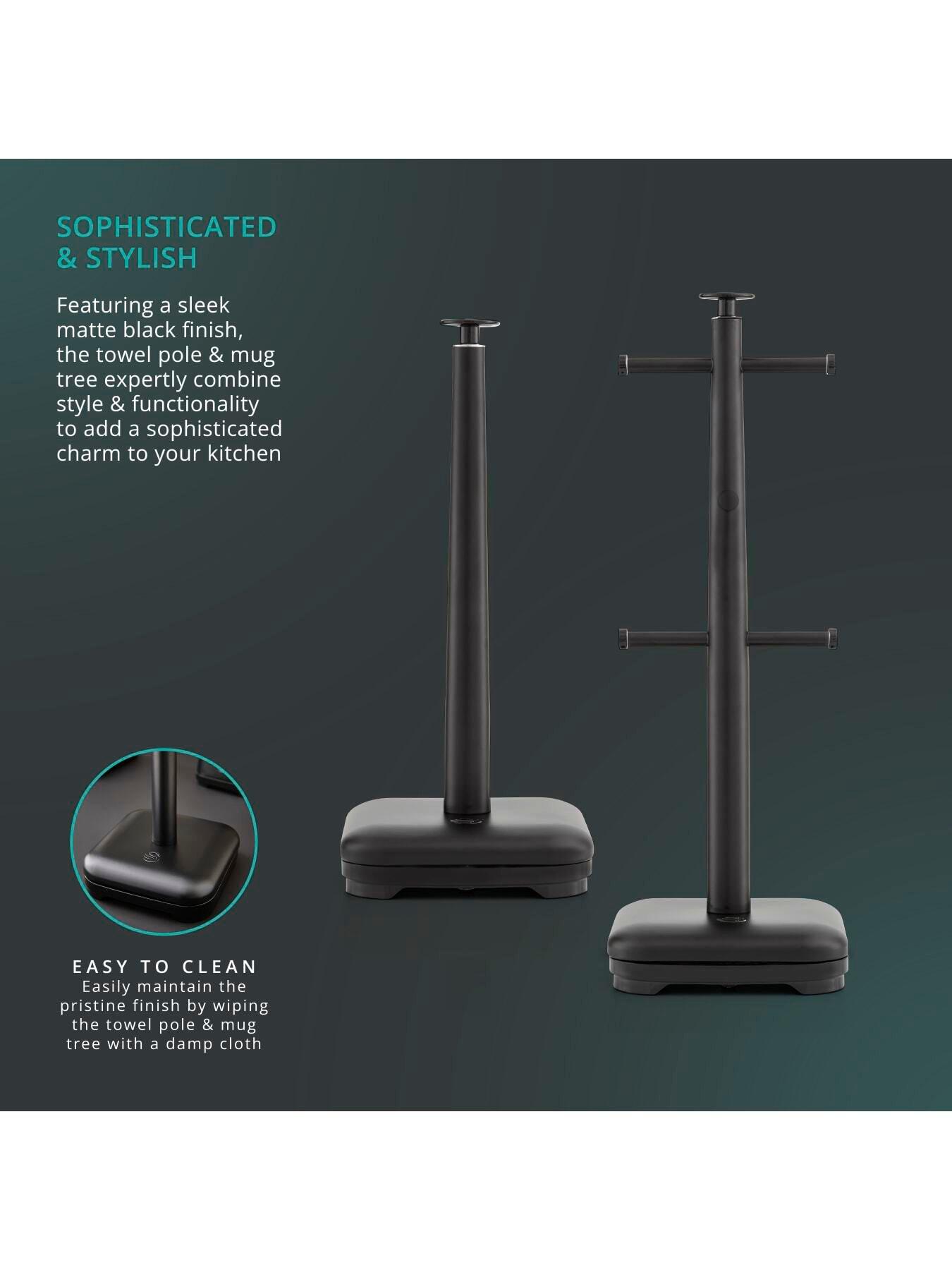 Image 4 of 6 of Swan Stealth Towel Pole &amp; Mug Tree Set
