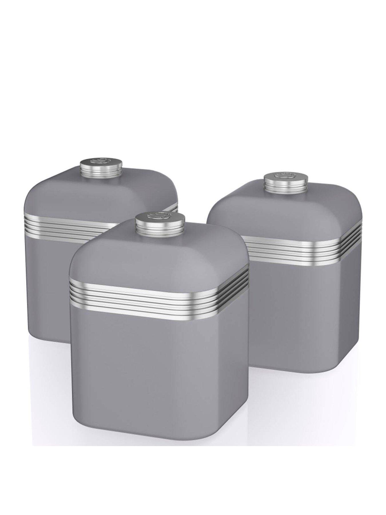 Swan Retro Set Of 3 Canisters