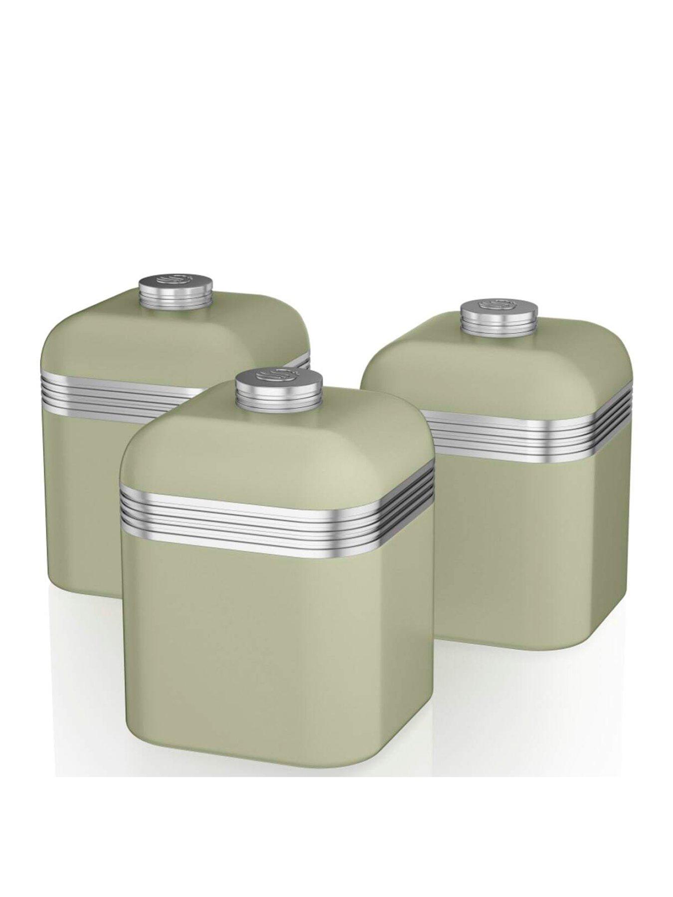 Swan Retro Set Of 3 Canisters