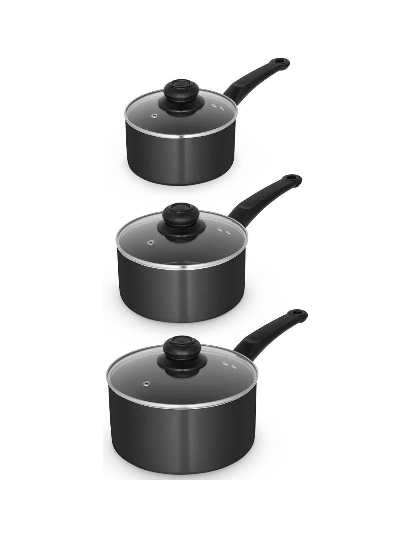 Swan Townhouse 3 Piece Saucepan Set