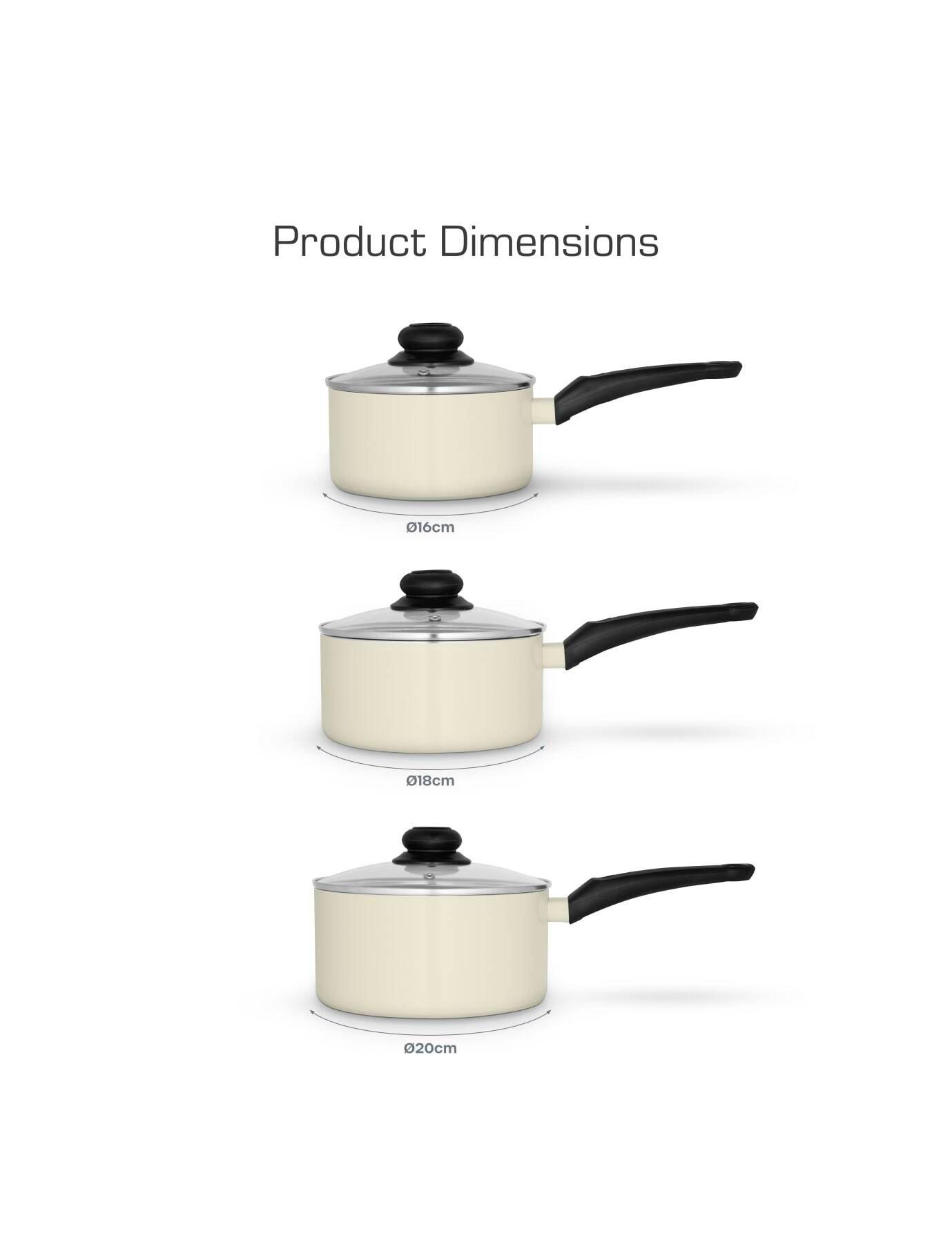 Image 5 of 6 of Swan Townhouse 3 Piece Saucepan Set