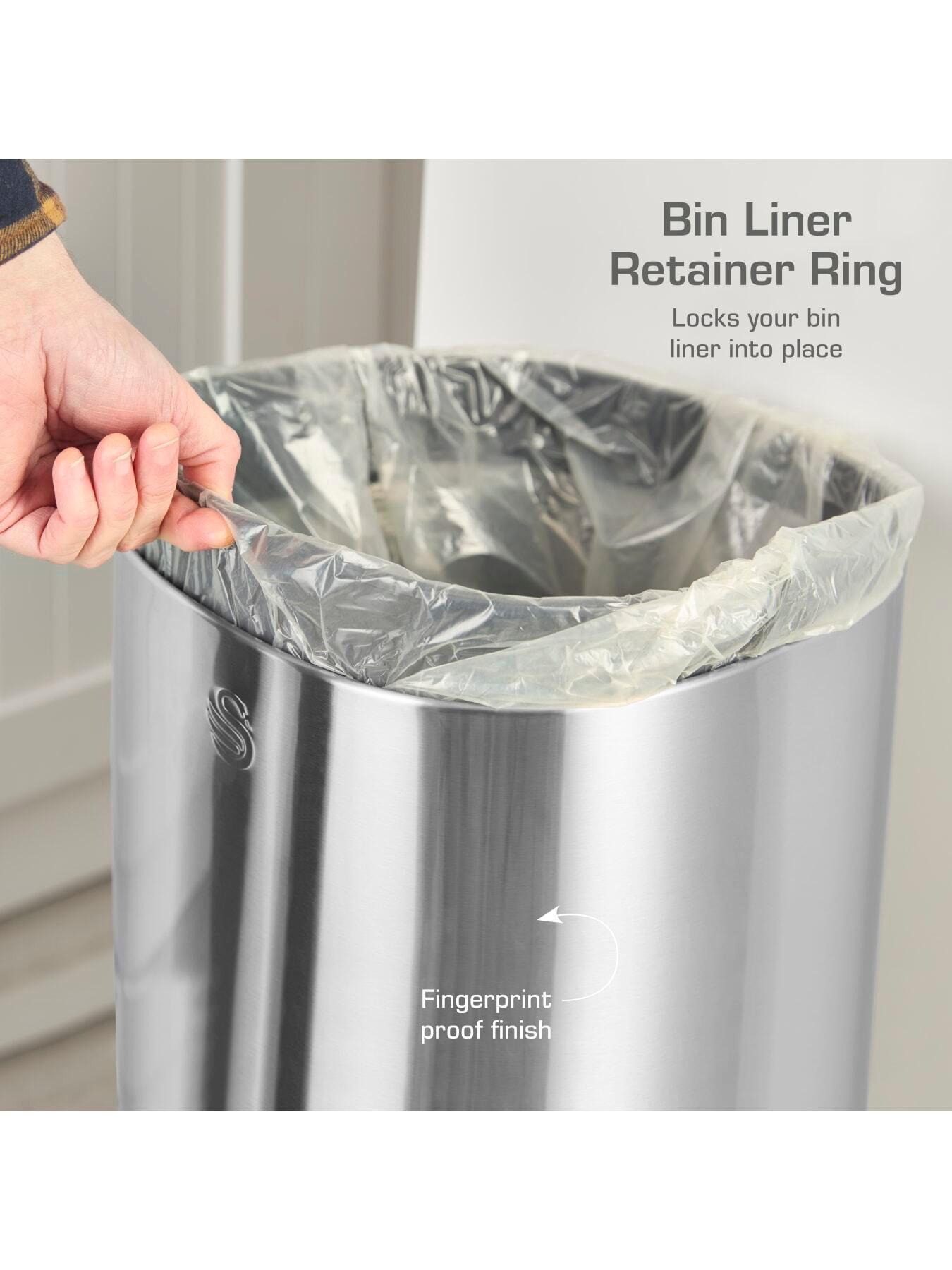 Image 4 of 6 of Swan 50L Sensor Bin with Odour Control, Stainless Steel