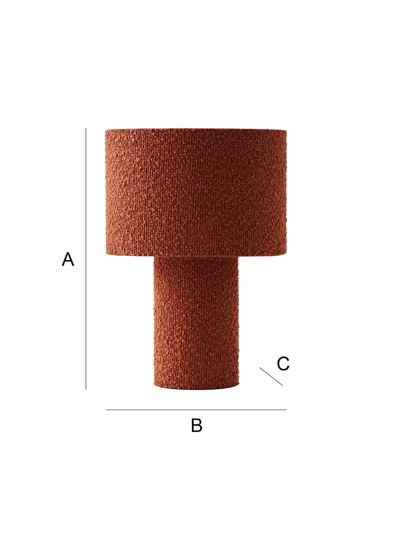 ValueLights Ash Rust Boucle Table Lamp | Very