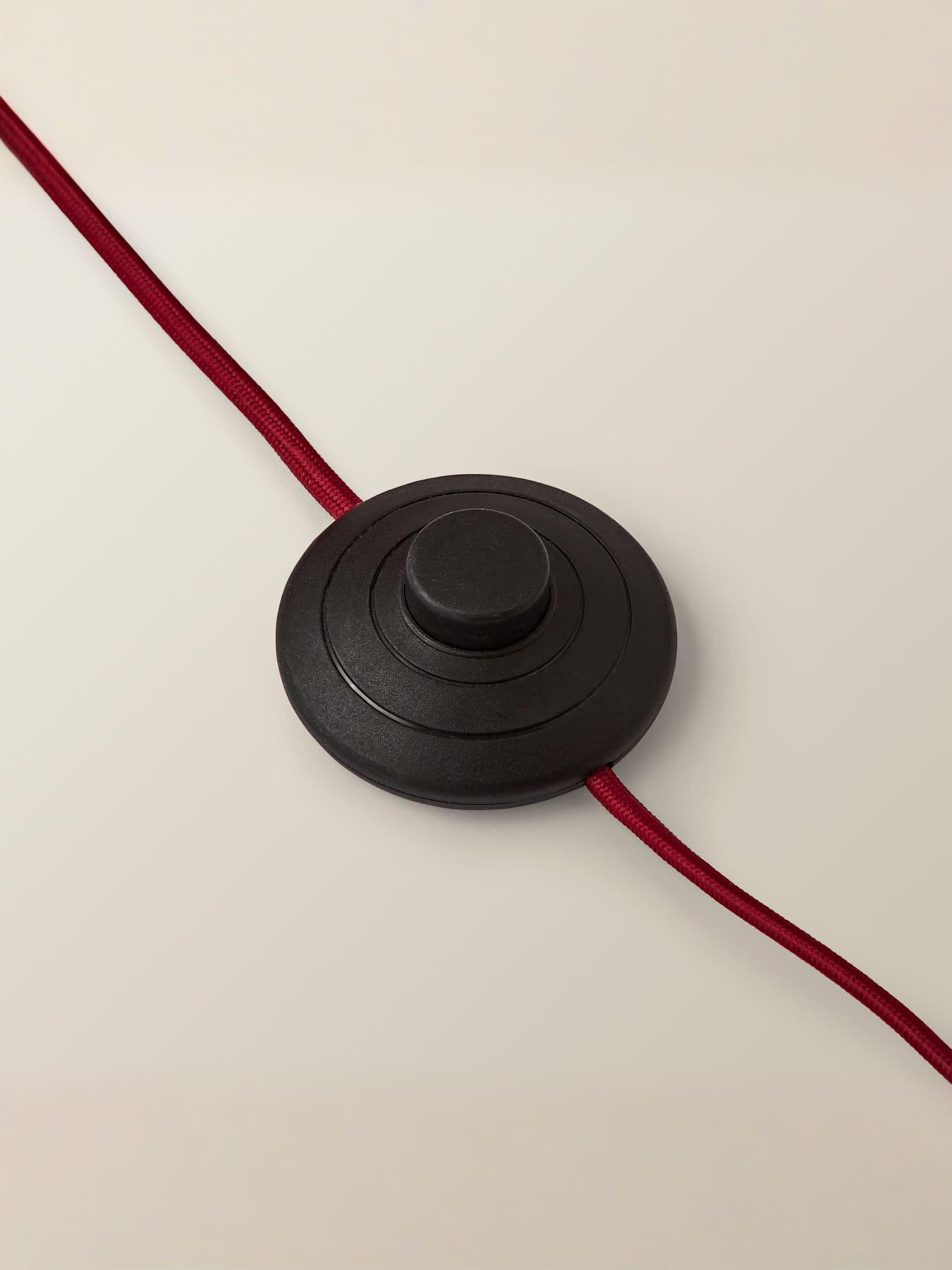 Image 6 of 7 of ValueLights Martha Conical Burgundy Velvet Midi Floor Lamp