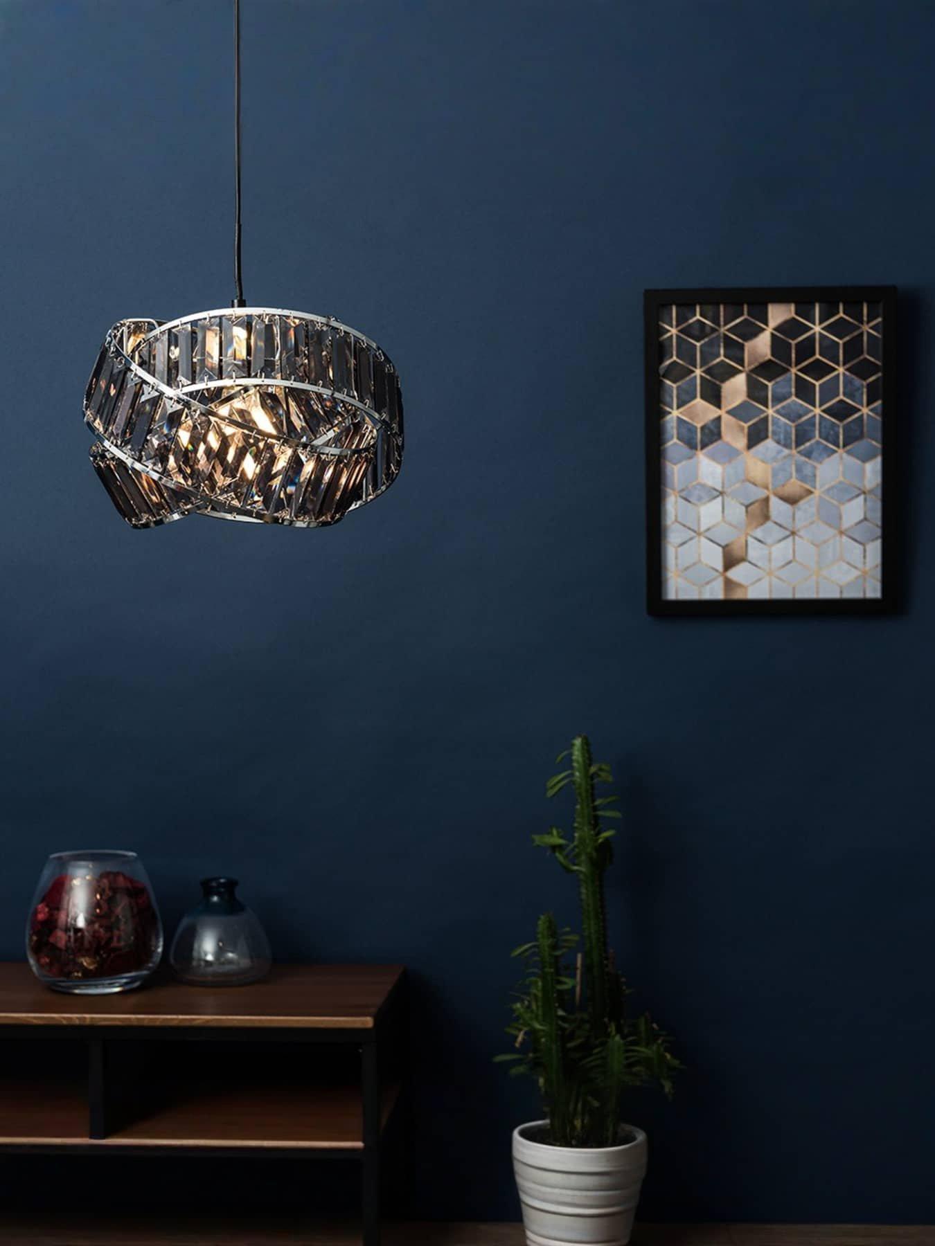 undefined Hudson Intertwined Non Electric Pendant Chrome / Smoked Grey
