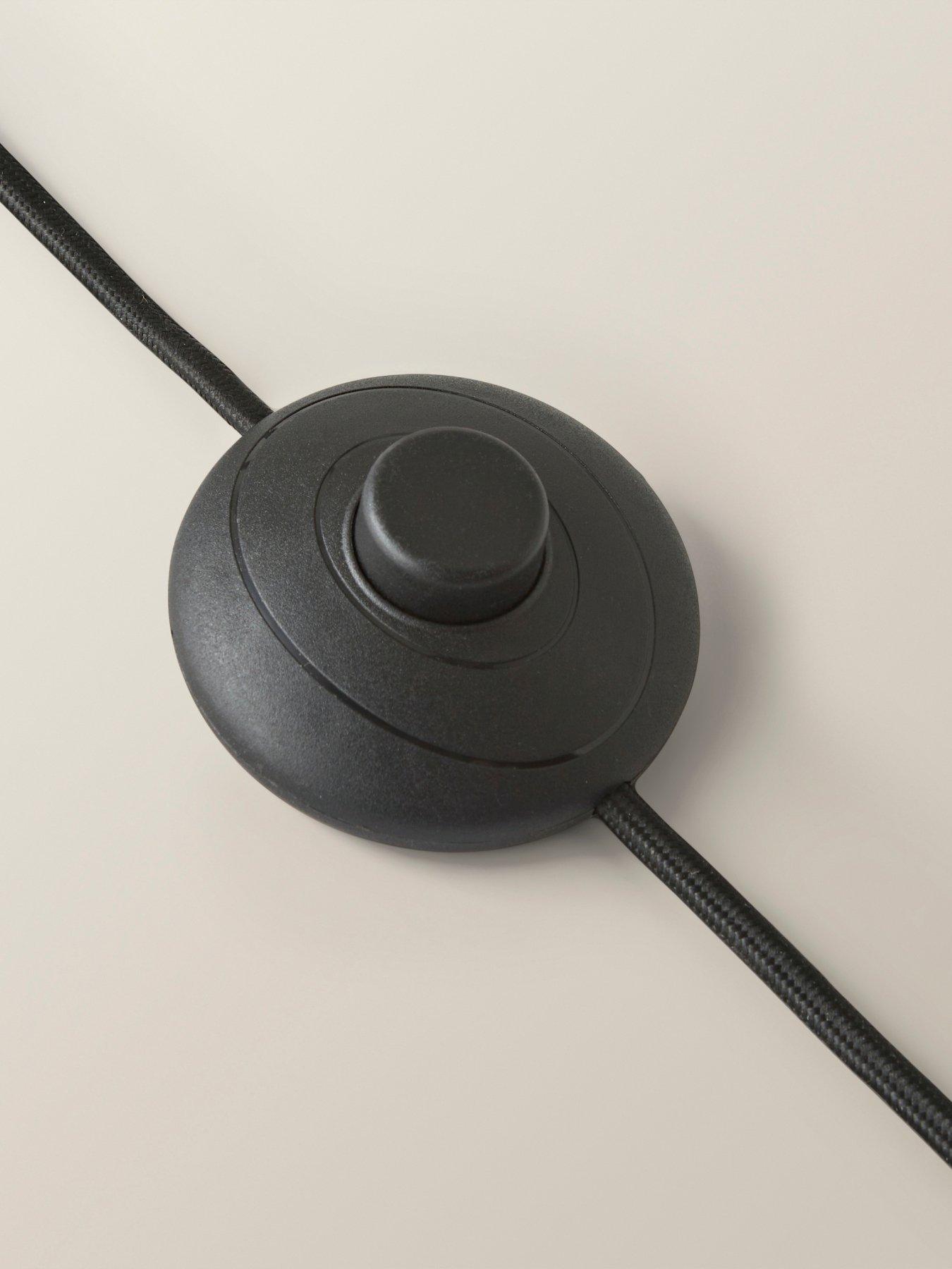 Image 6 of 6 of ValueLights Heather Dark Wood Stem Floor Lamp With Orange Checker Bamboo Drum Shade