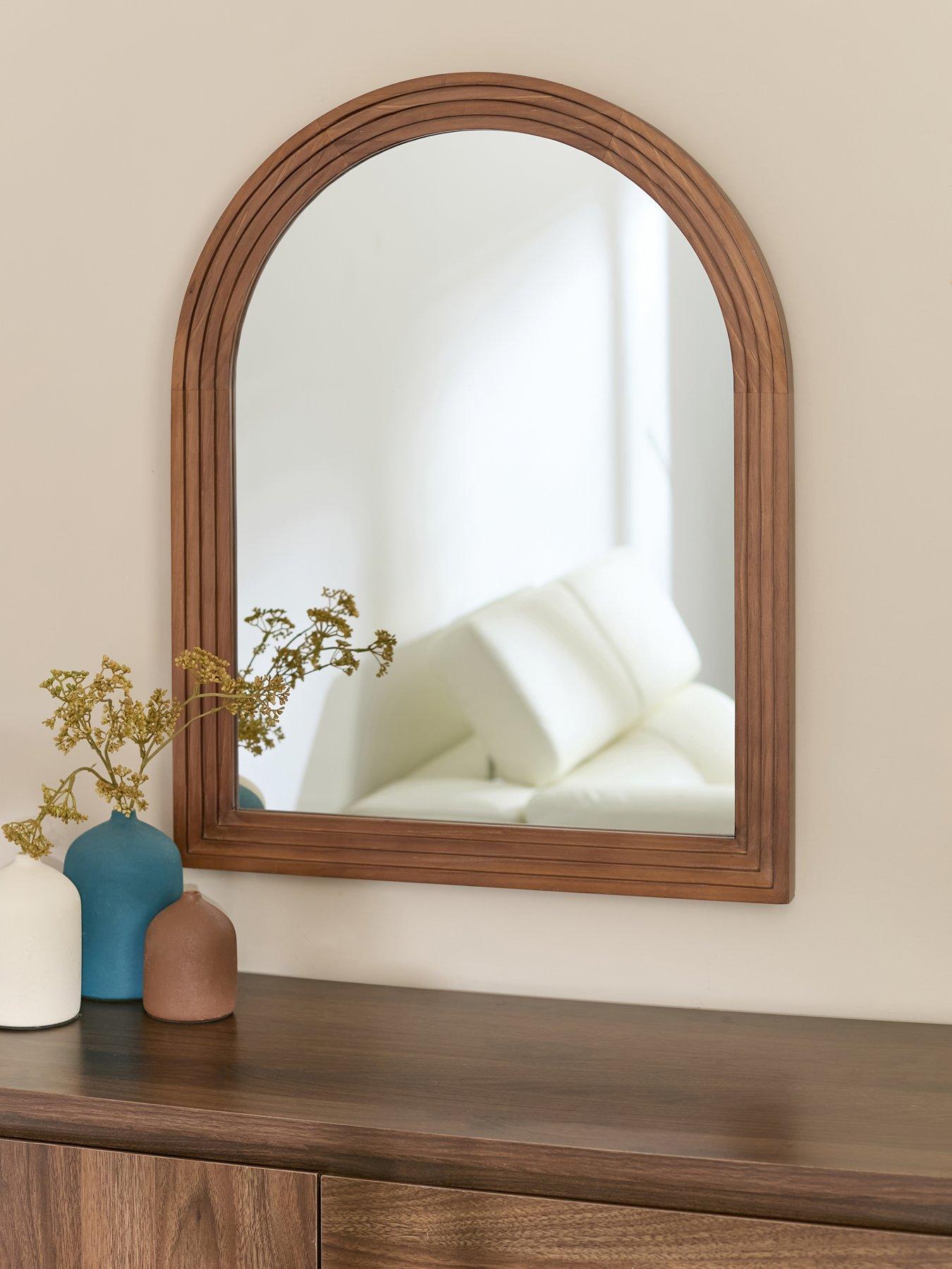 The Very Collection Arched Ribbed Wall Mirror 56x71cm