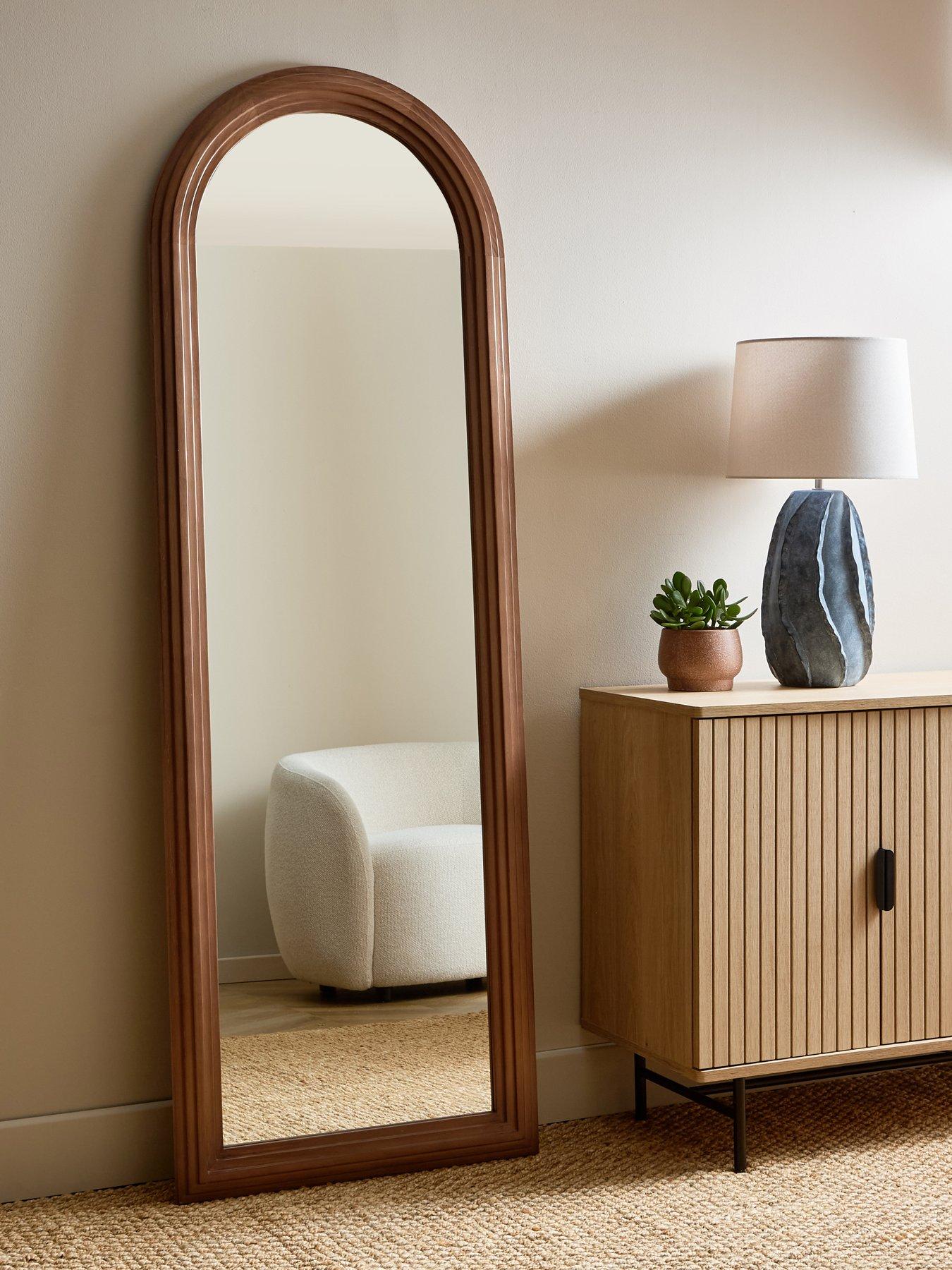 The Very Collection Arched Ribbed Standing Mirror 61x178cm