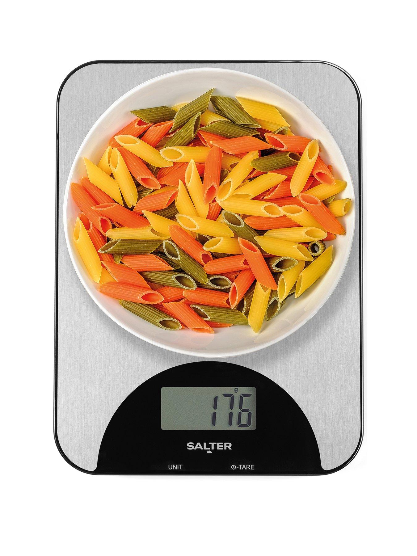 Salter Stainless Steel Recharable Kitchen Scale