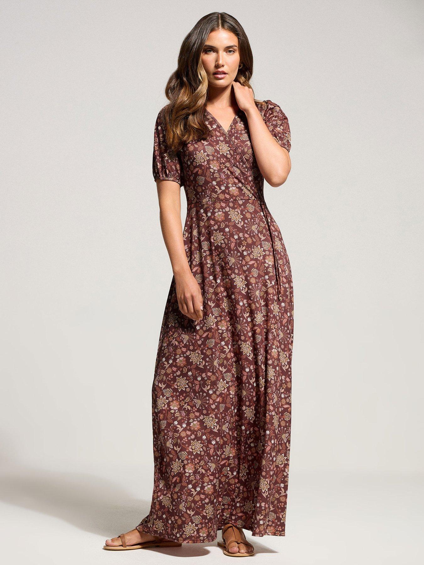 undefined Paisley Wrap Maxi Dress - Red