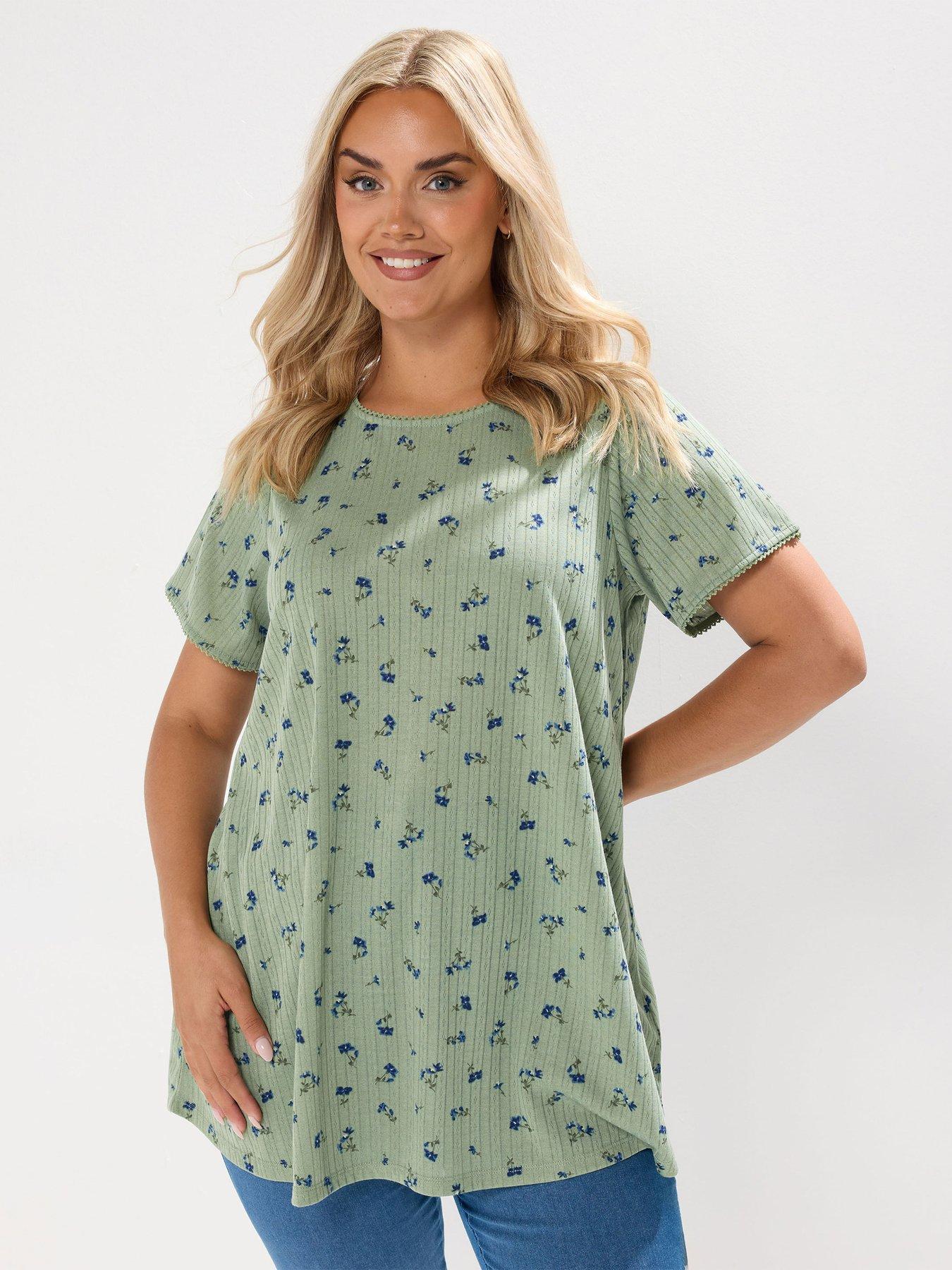 undefined Curve Trim Swing Top - Green